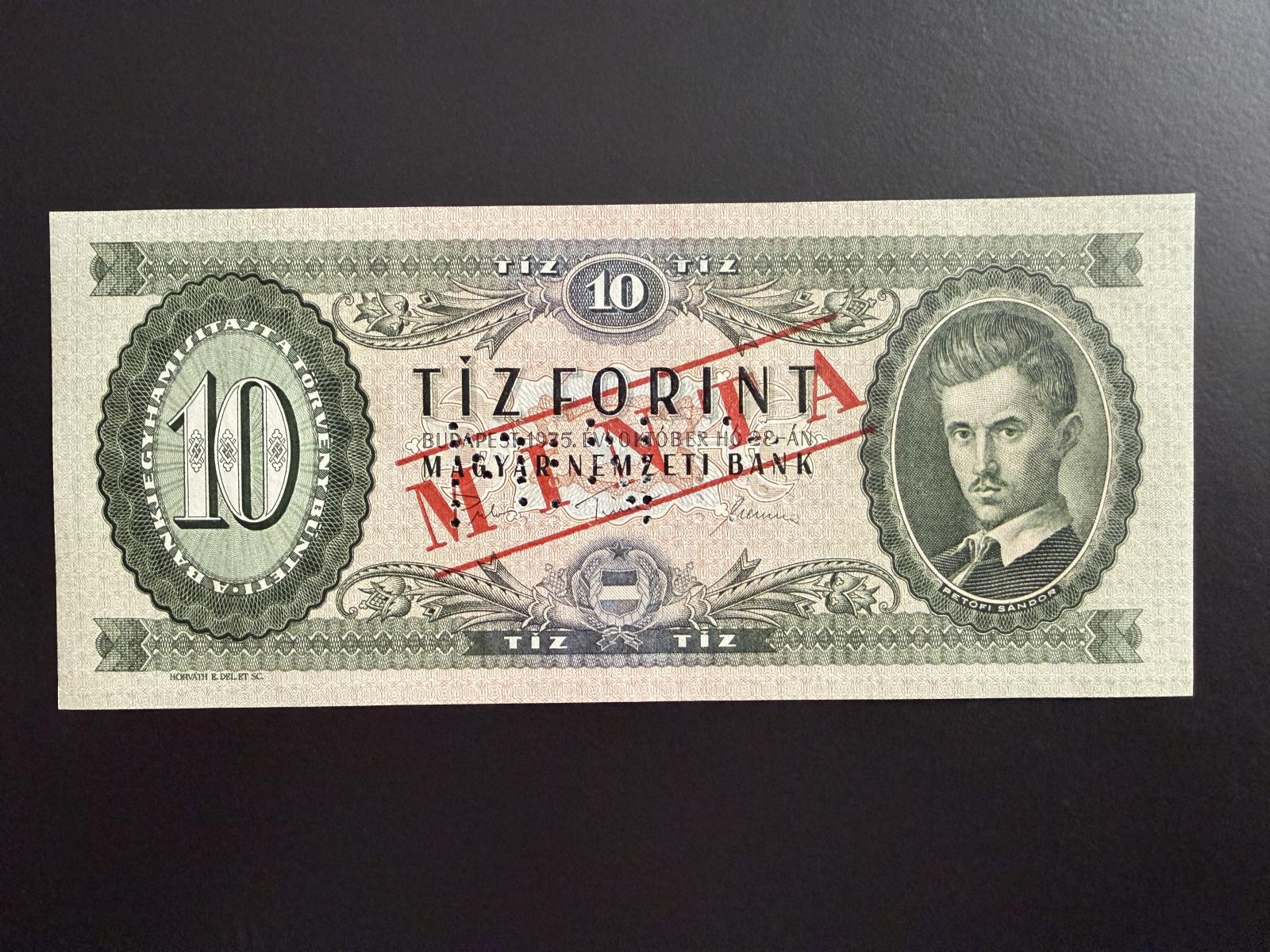 Beszéljünk a bankjegyekről – 10 forint 1975 „MINTA”