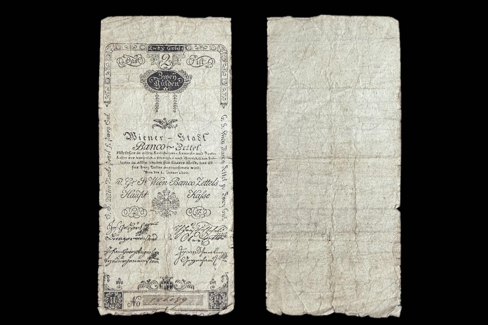 2 Gulden 1800 – Egy bankjegy, amellyel Magyarországon is fizettek