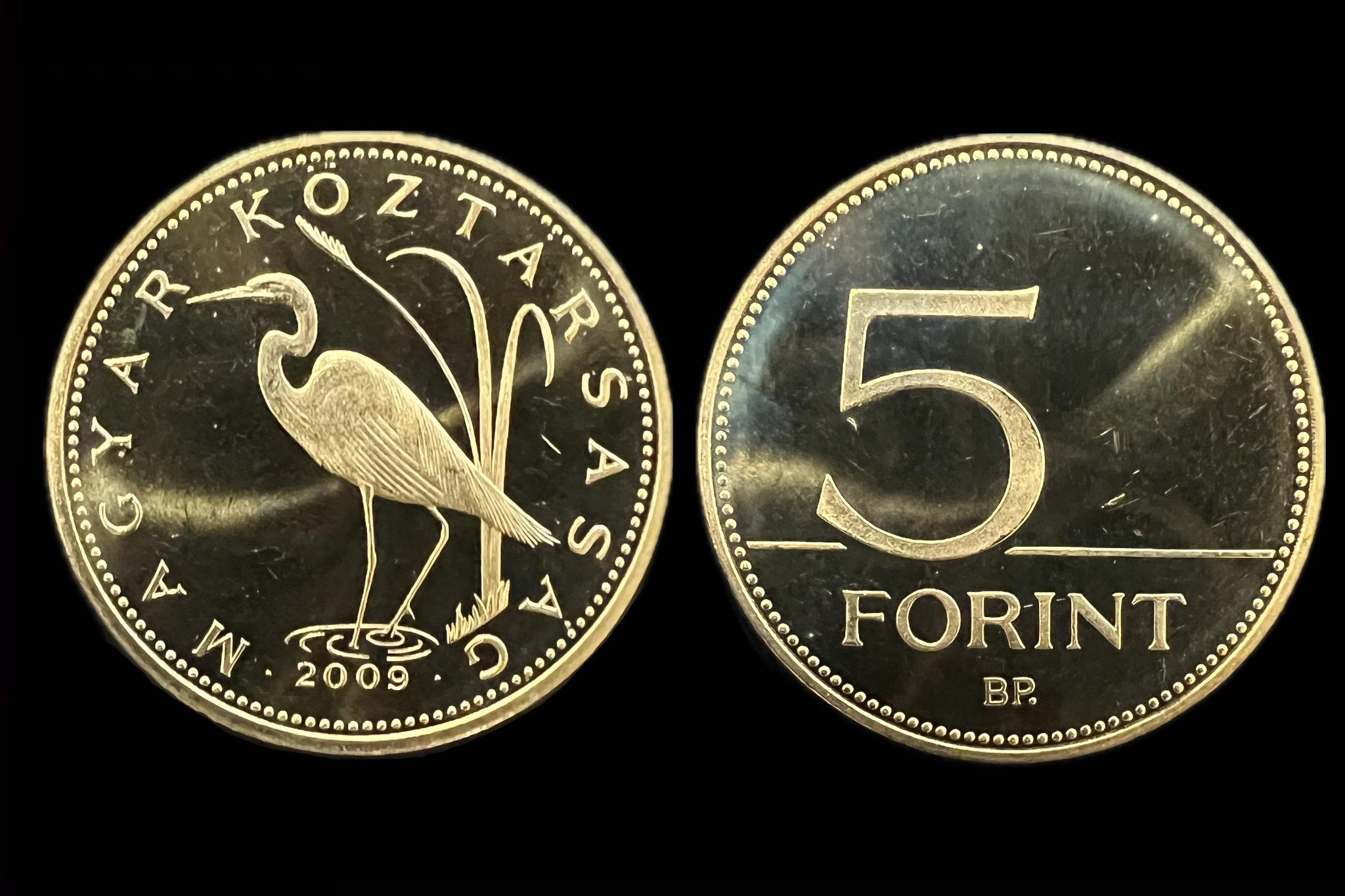 5 Forint (2009) Tükörveret Proof UNC 