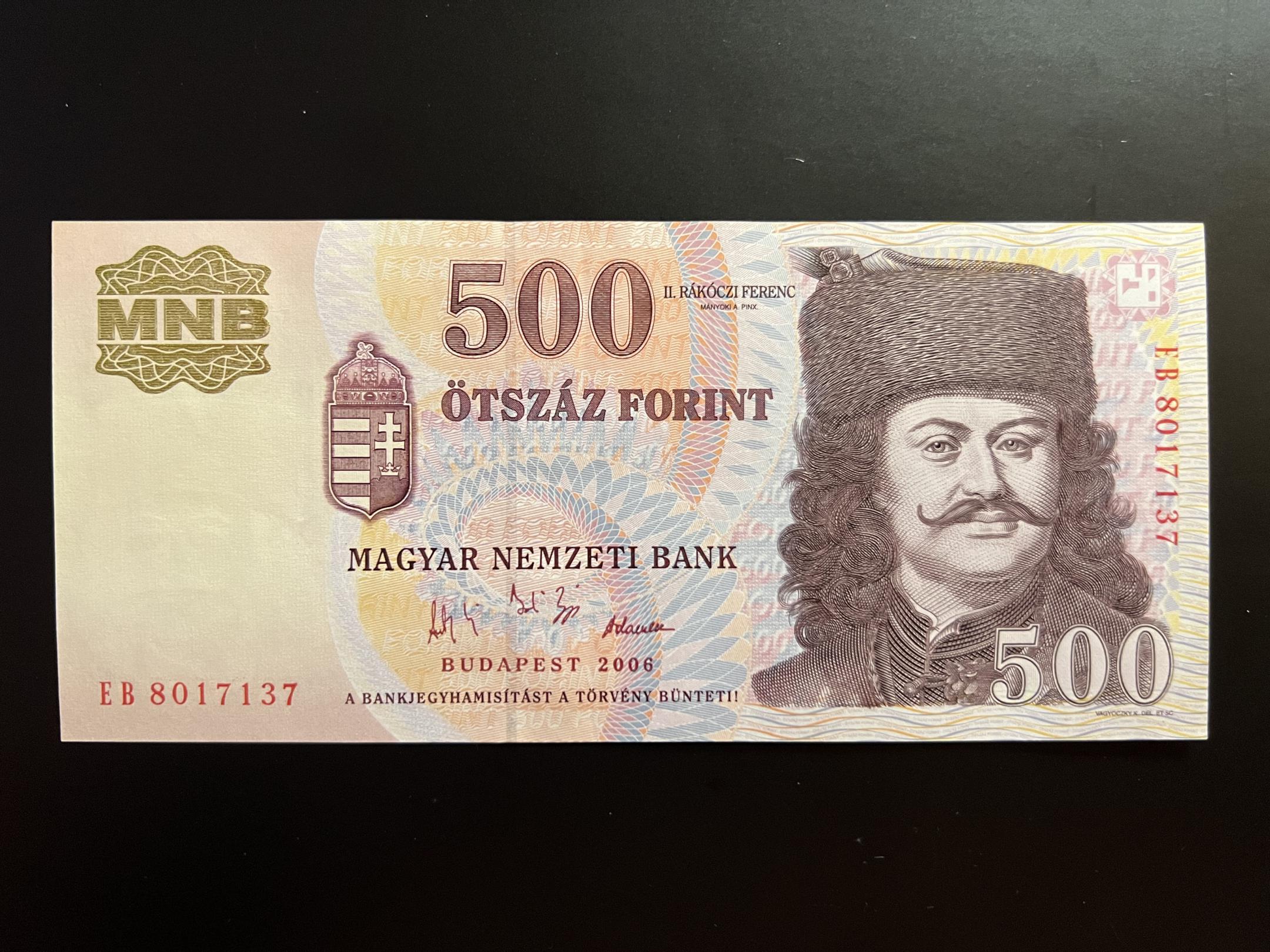 500 Forint EB 50. évforduló 1956 (2006) UNC Adamo F54