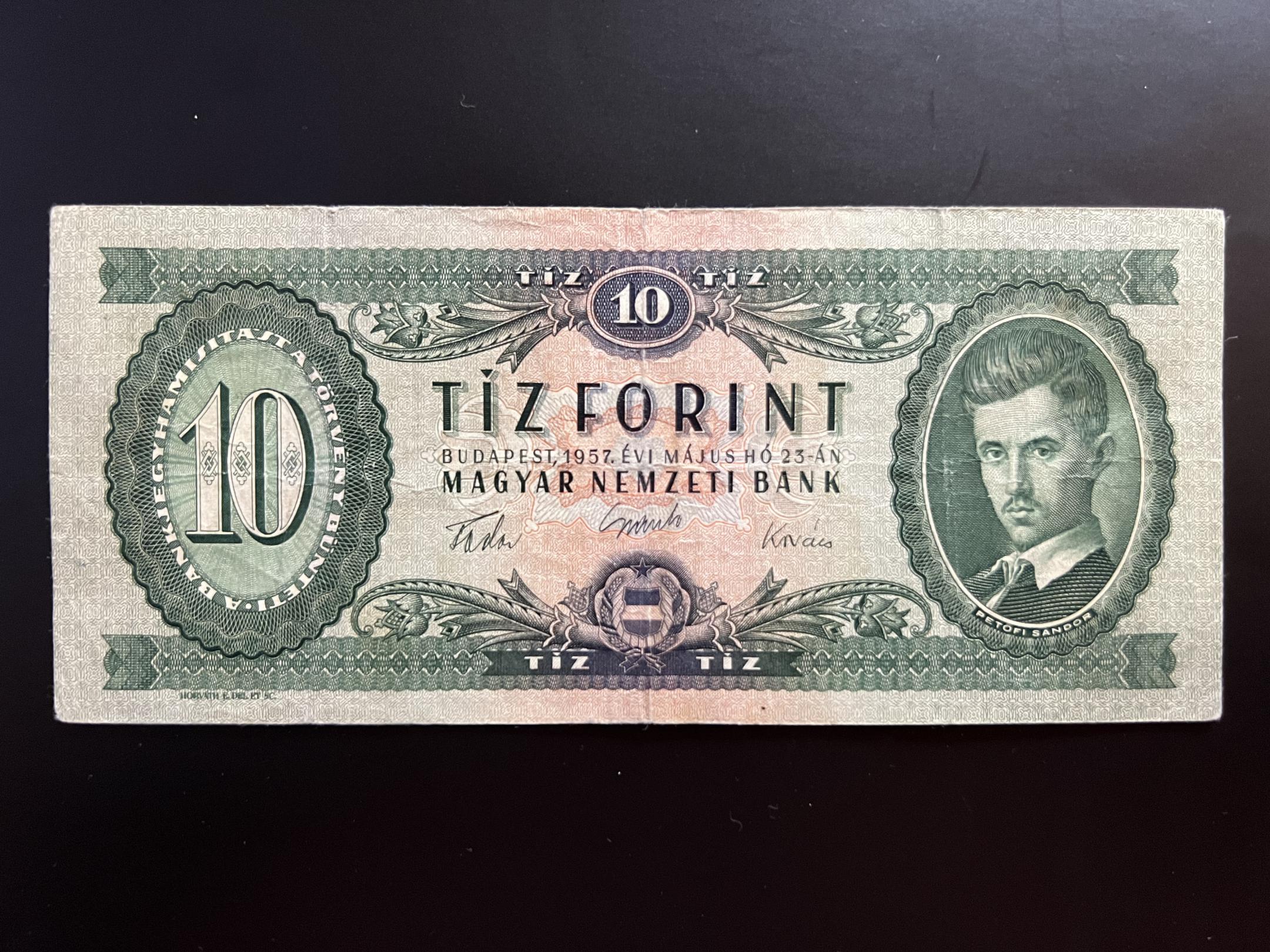 10 Forint (1957) F Adamo F4 