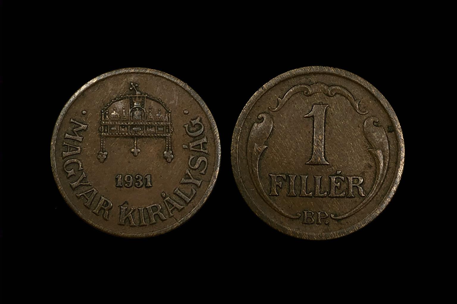 (1931) 1 fillér Adamo P1