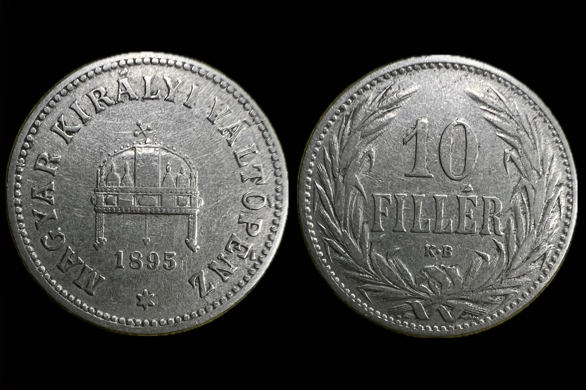 (1895) 10 fillér Adamo K3 