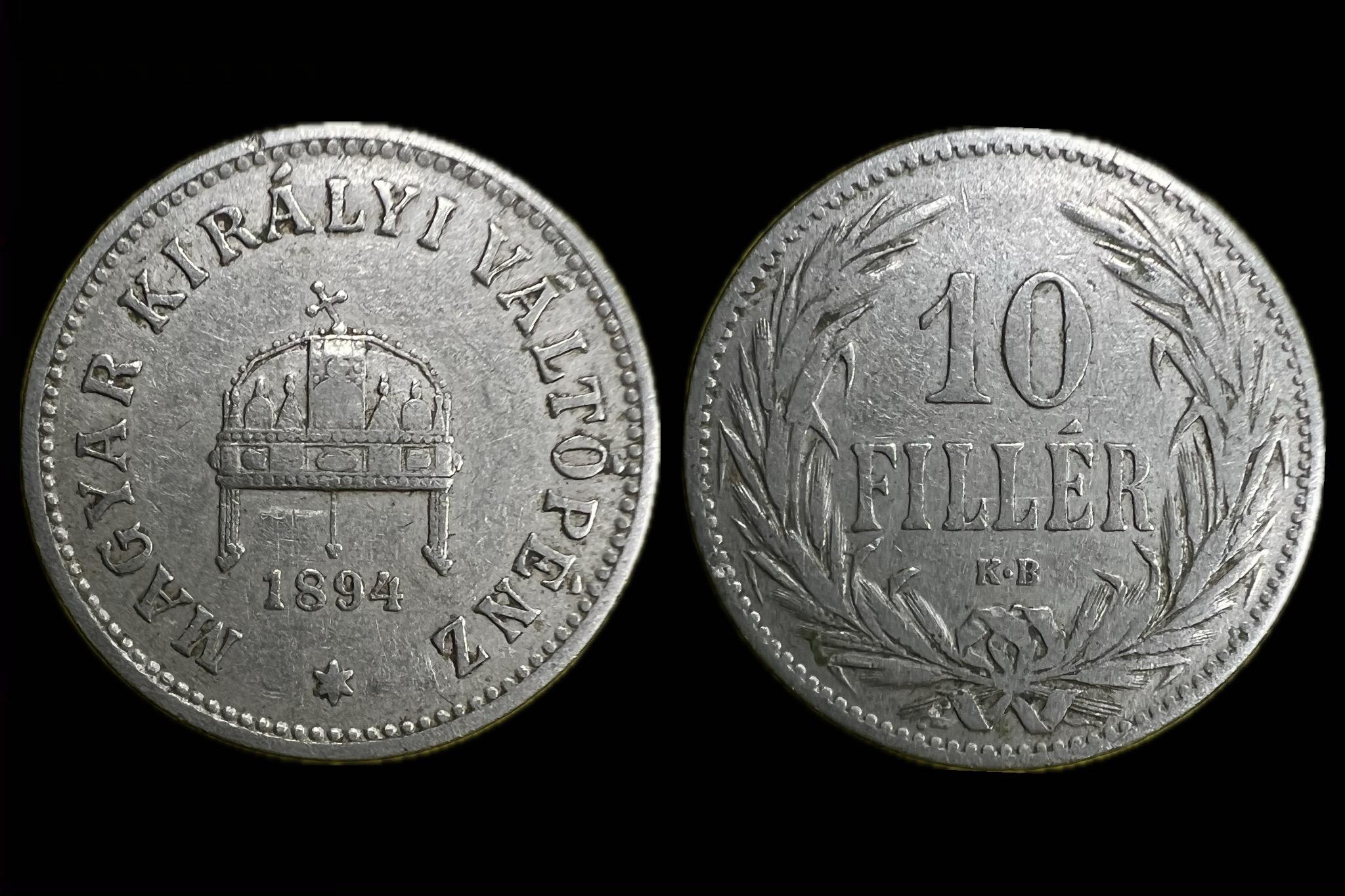 (1894) 10 fillér  Adamo K3