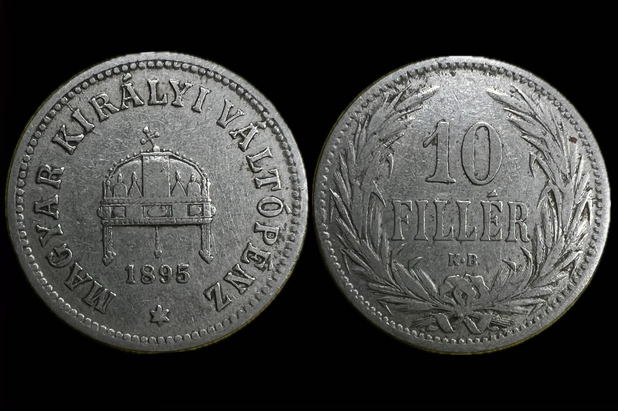 (1895) 10 fillér  Adamo K3 