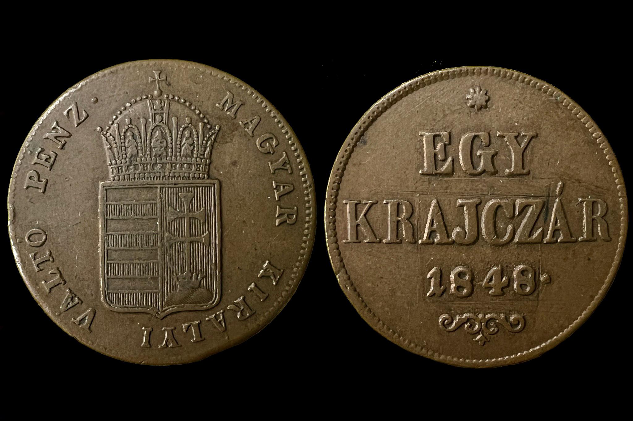 Szabadságharc 1 Krajcár (1848) Adamo B1 