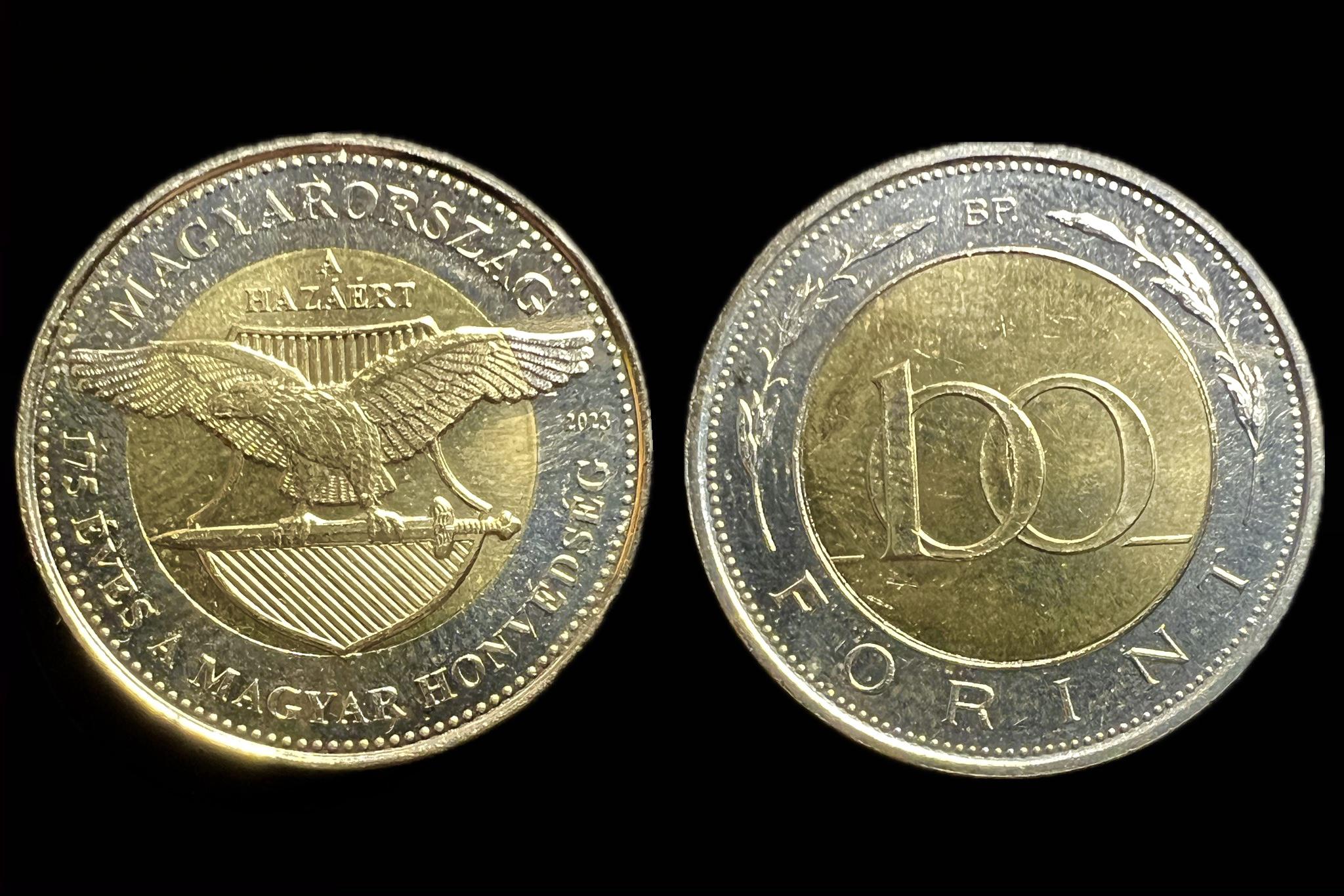 2023 100 Forint 175 éves a Magyar Honvédség