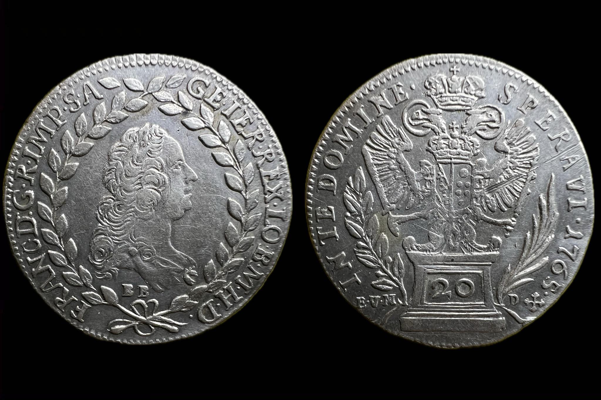 Lotharingiai Ferenc 20 Kreutzer (1765)BB EVMD Herinek 329 