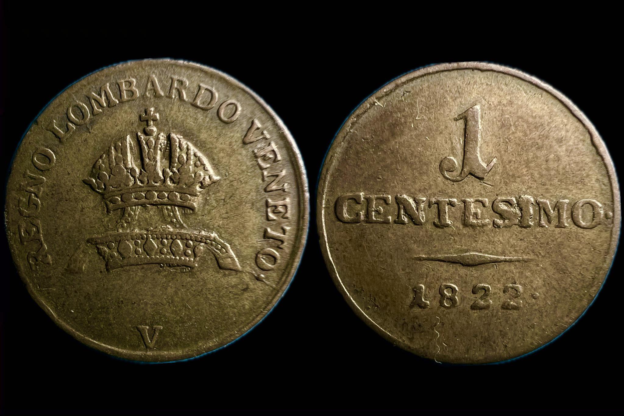 Ferenc 1 Centessimo (1822)V C1 