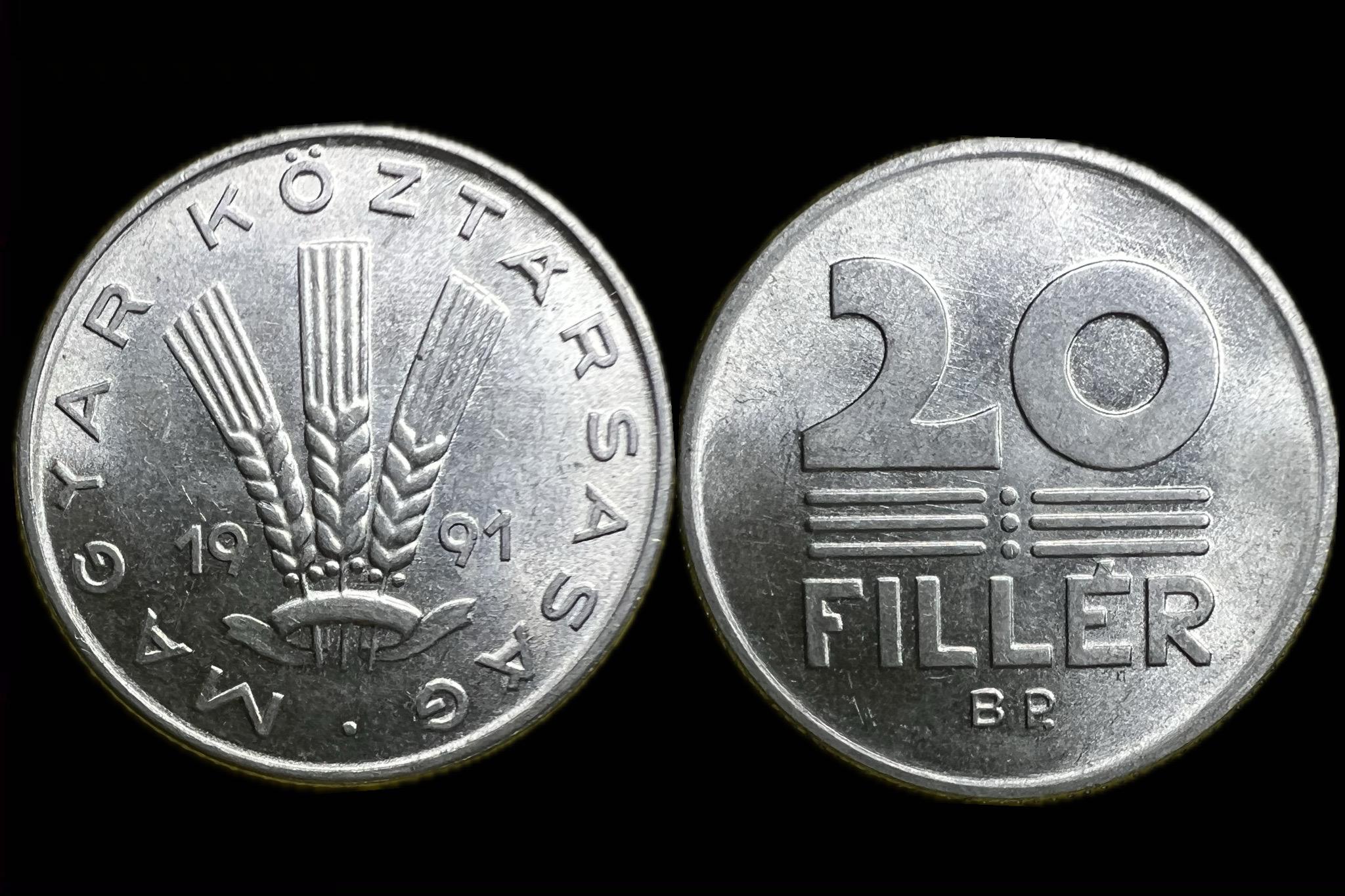 20 fillér (1991) Adamo F4.3 aUNC 