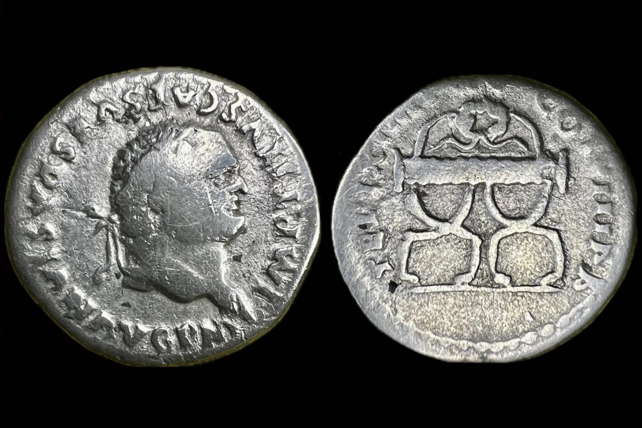 Titus ( i.sz.79-81 ) denar Rome IMP TITVS CAES VESPASIAN AVG P M RIC108