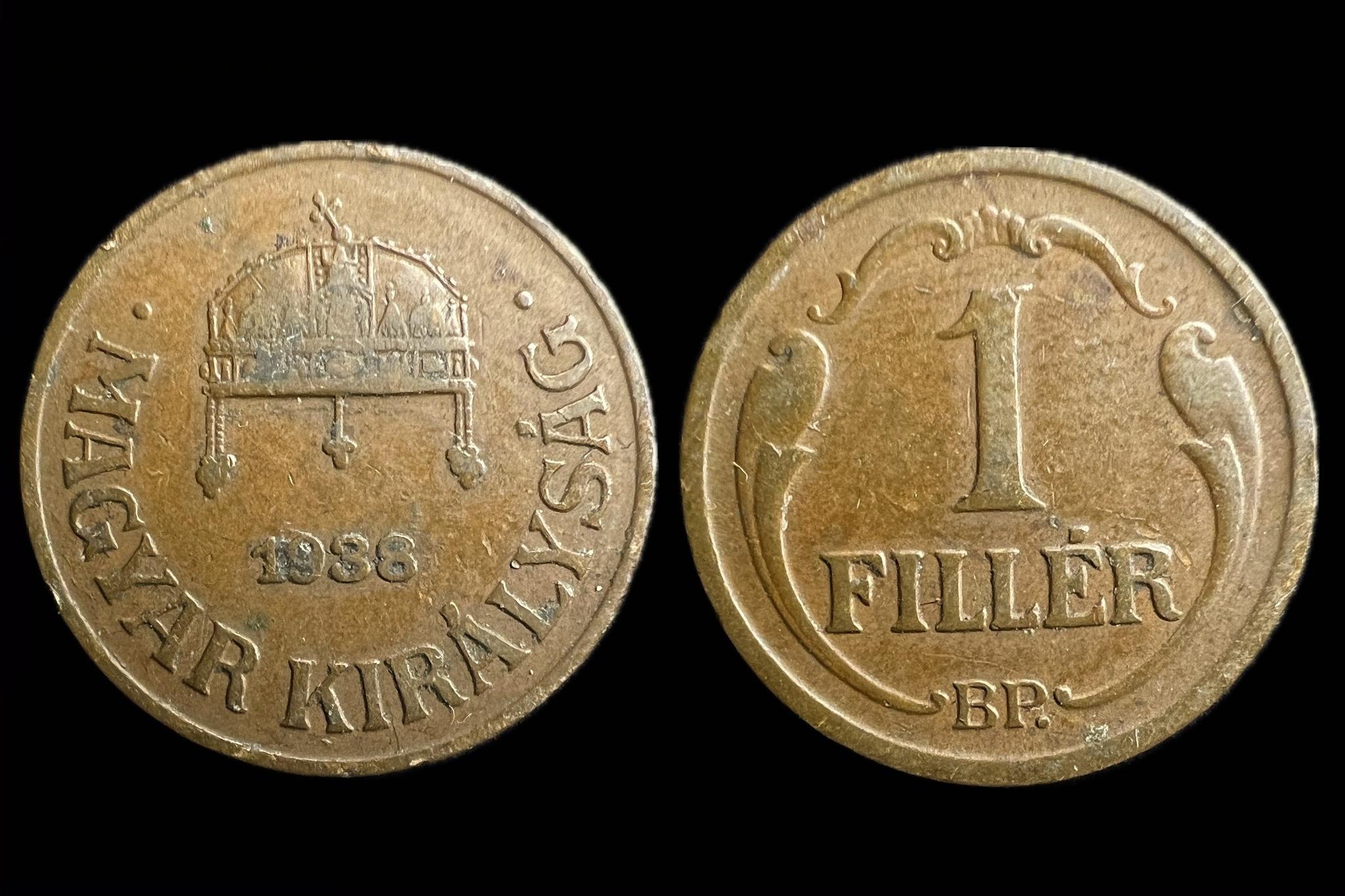 (1938) 1 fillér Adamo P1 