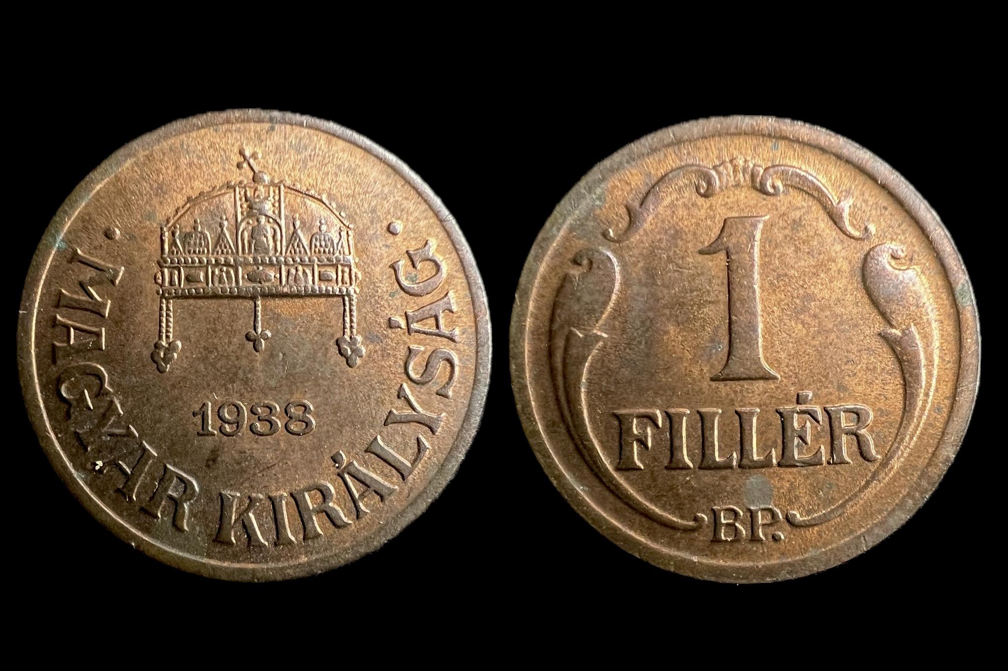 (1938) 1 fillér Adamo P1 