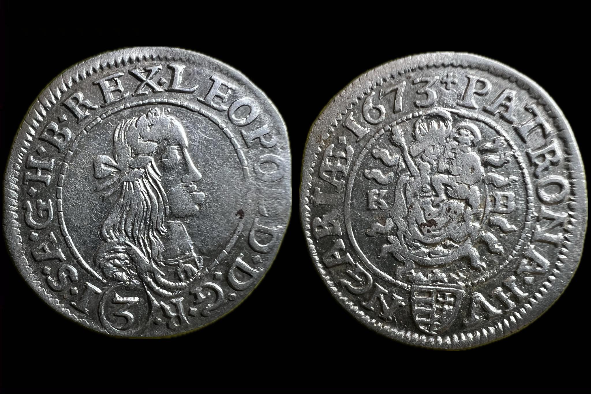 I. Lipót 3 Krajcár (1673) K-B 