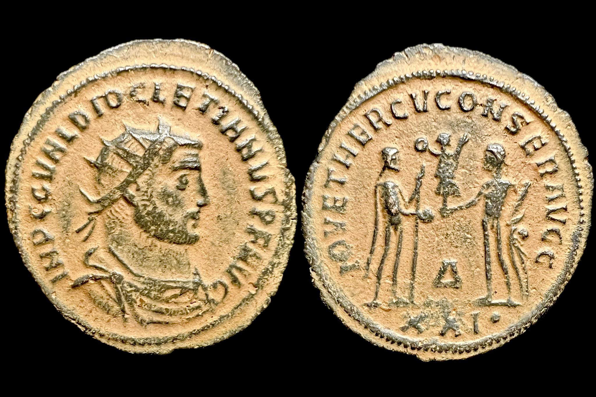 Diocletian (i.sz.284-305) Antoninianus (sivatagi patina)