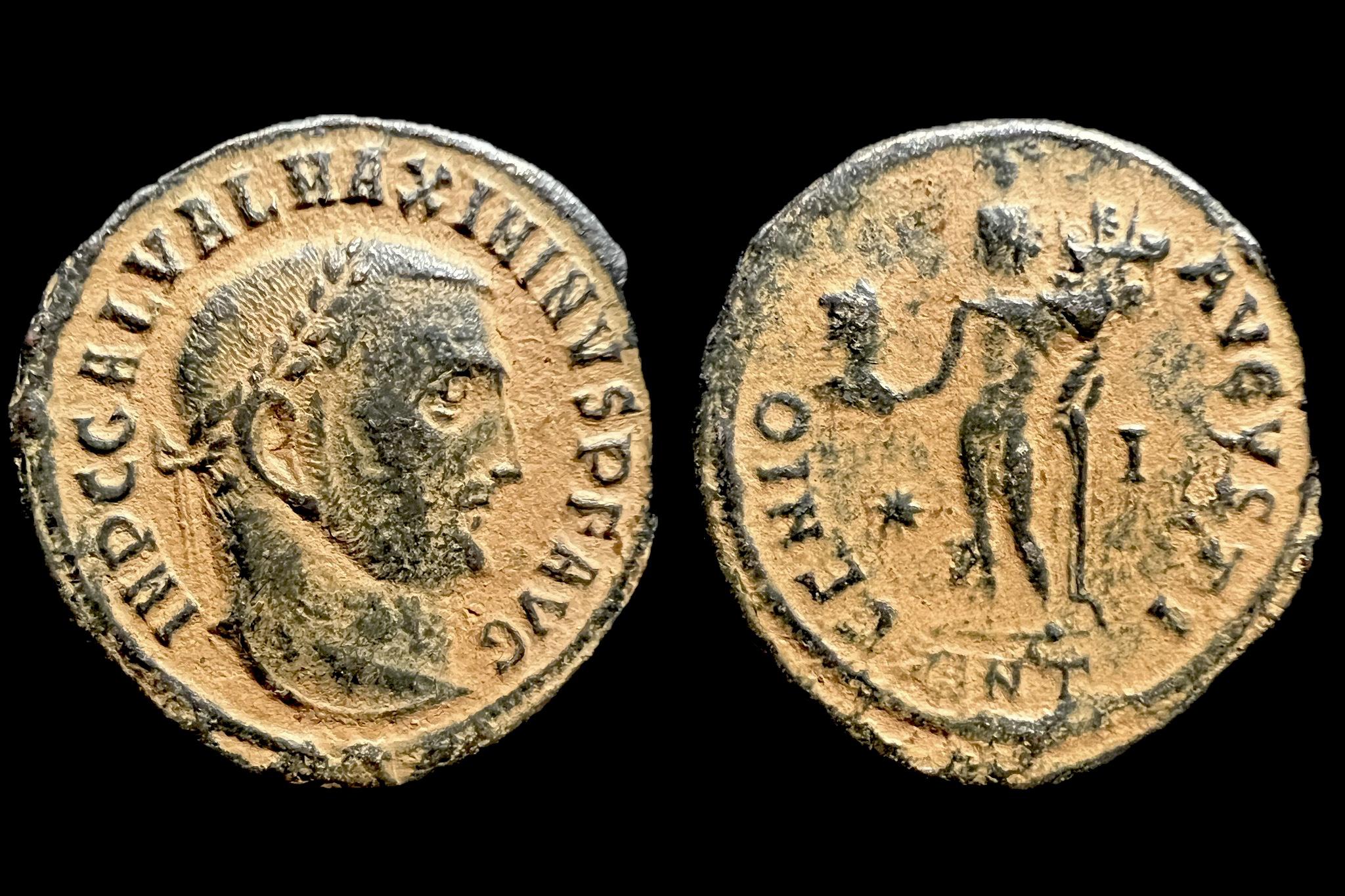 II. Maximinus (i.sz.310-313) Follis Æ (sivatagi Patina) RIC VI 164