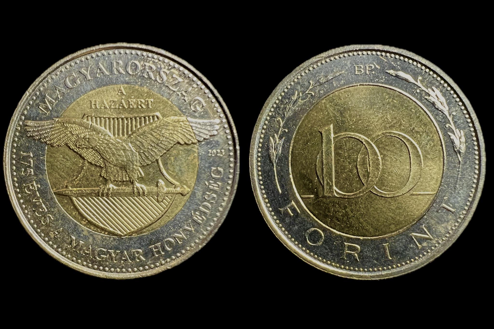 2023 100 Forint 175 éves a Magyar Honvédség 