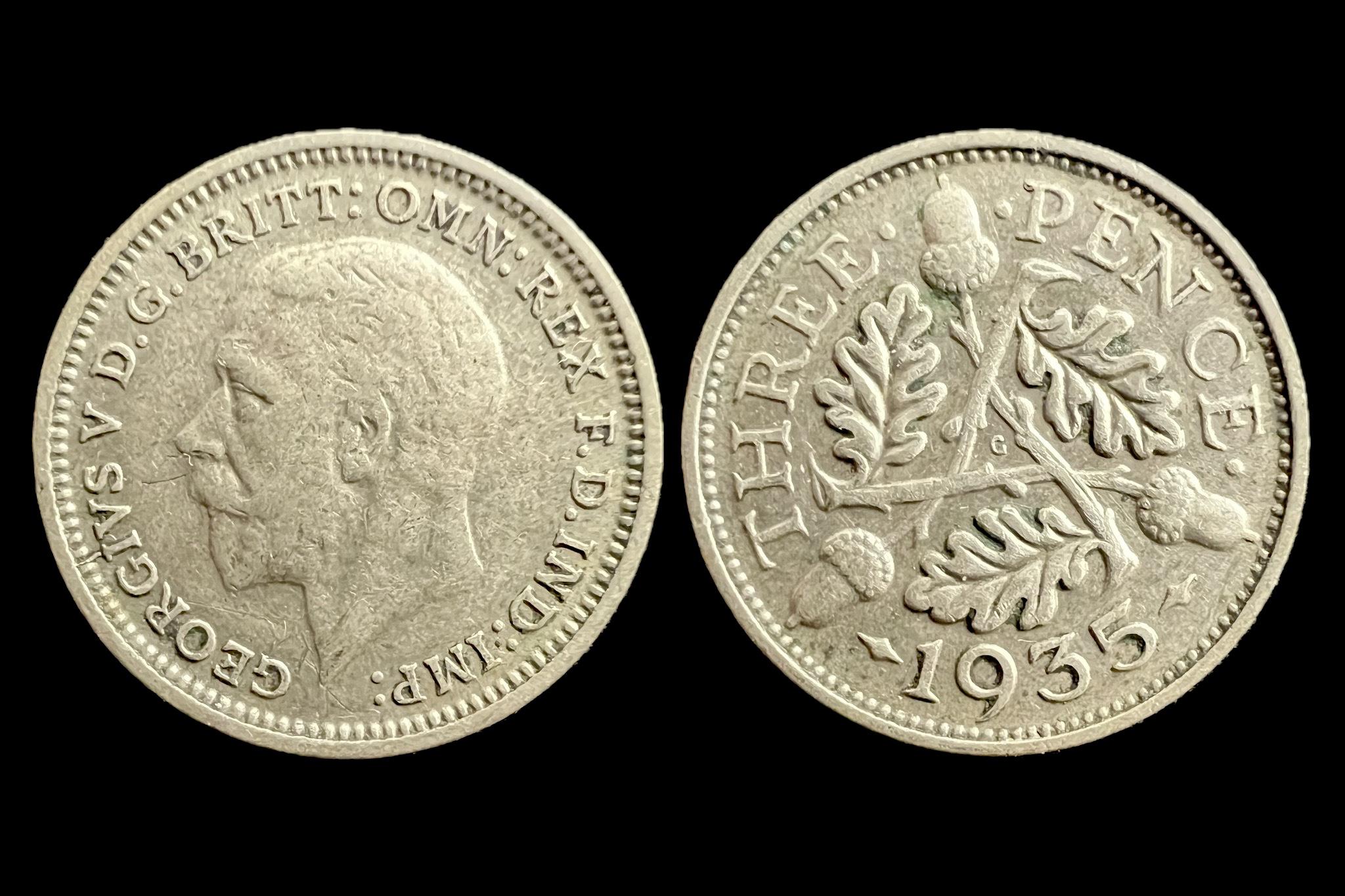 V.György 3 Penny (Anglia 1935) KM831 