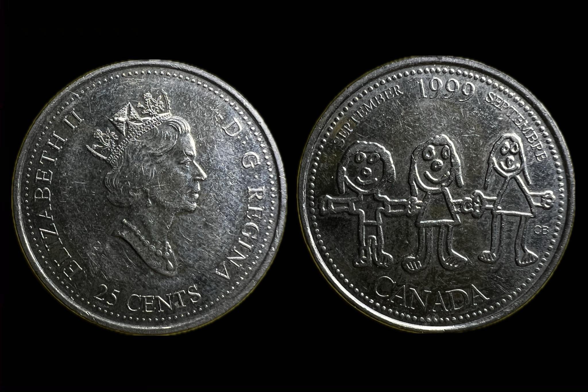 Canada II.Elizabeth 25 Cents (1999) Szeptember KM343 