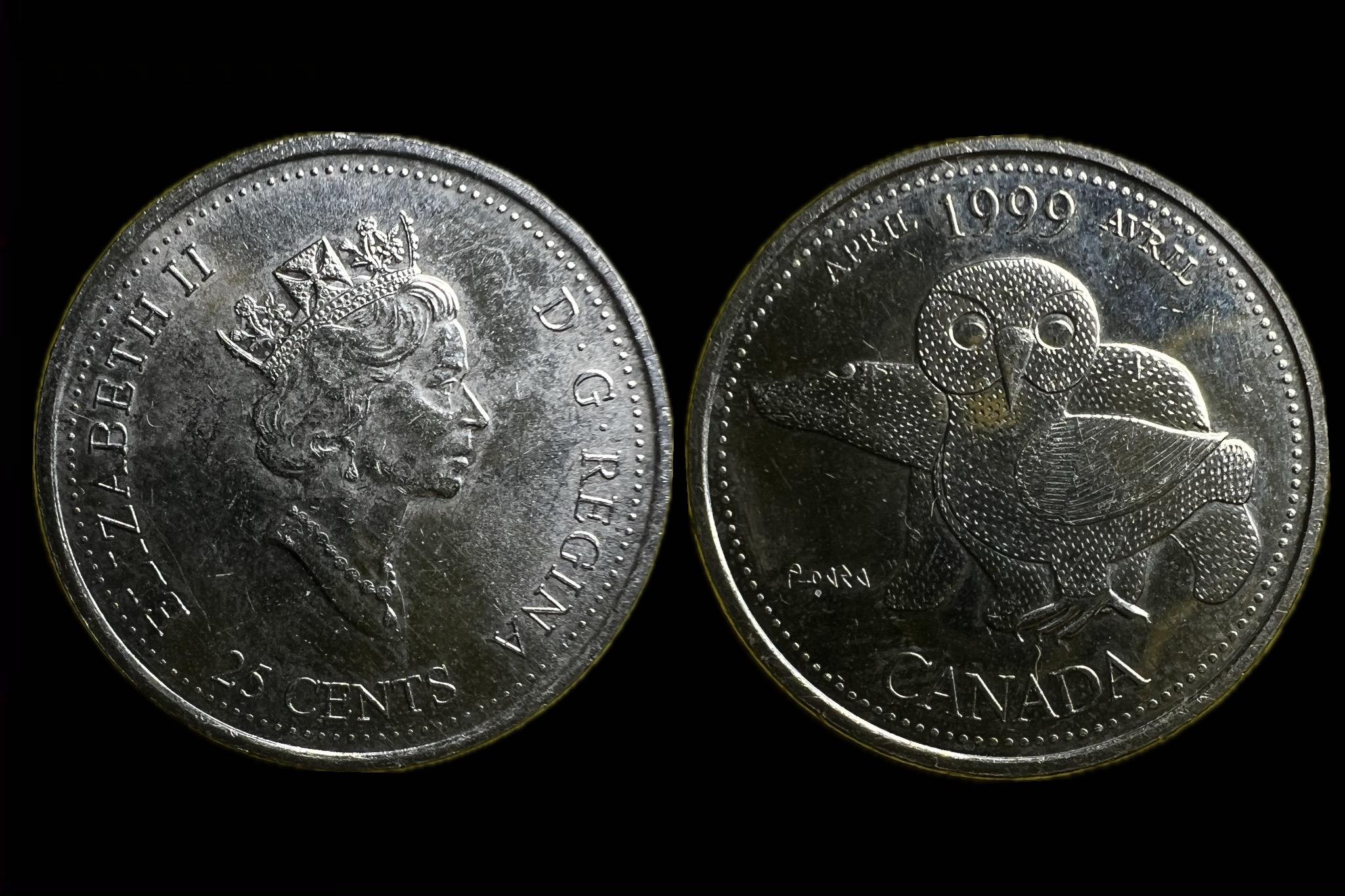 Canada II.Elizabeth 25 Cents (1999) Április KM343
