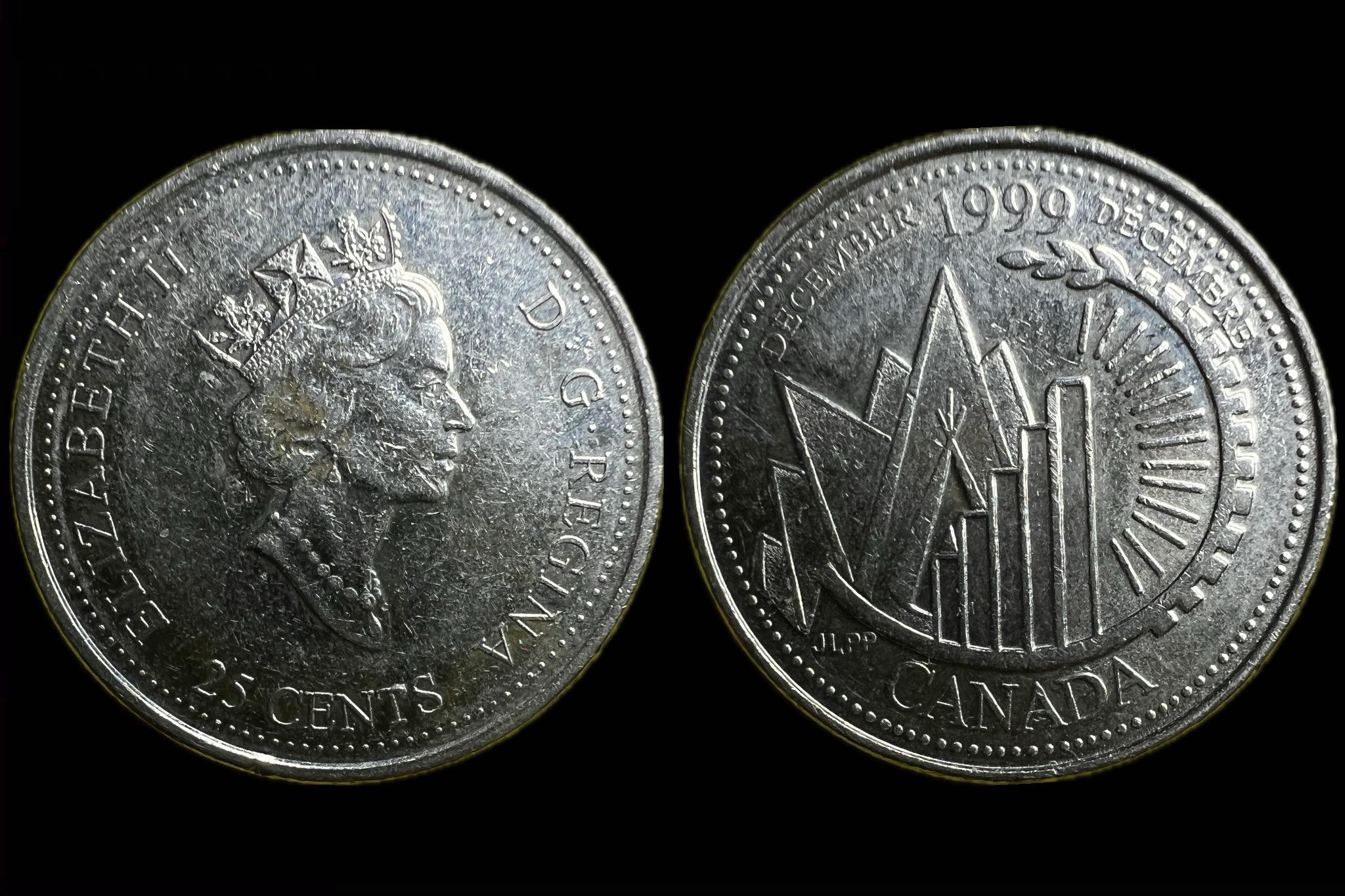 Canada II.Elizabeth 25 Cents (1999) December KM343 
