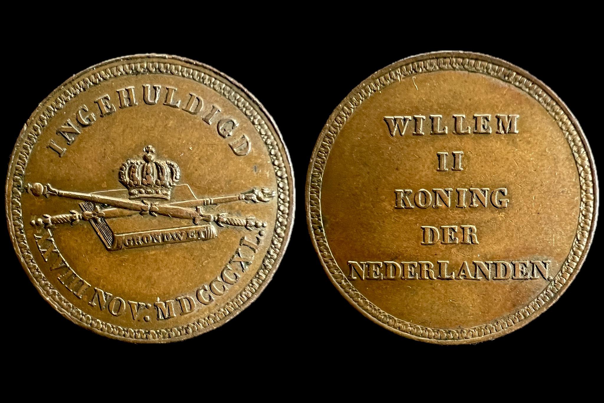 II. Wilhelm Koronázási érem (1840) Hollandia Dirks 576 