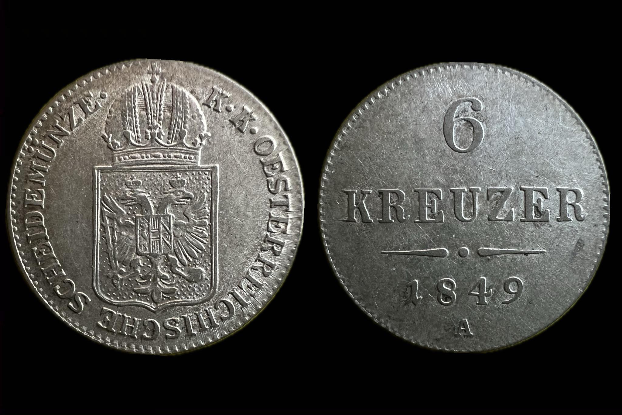 Szabadságharc (1849) A 6 krajcár Adamo M9.1