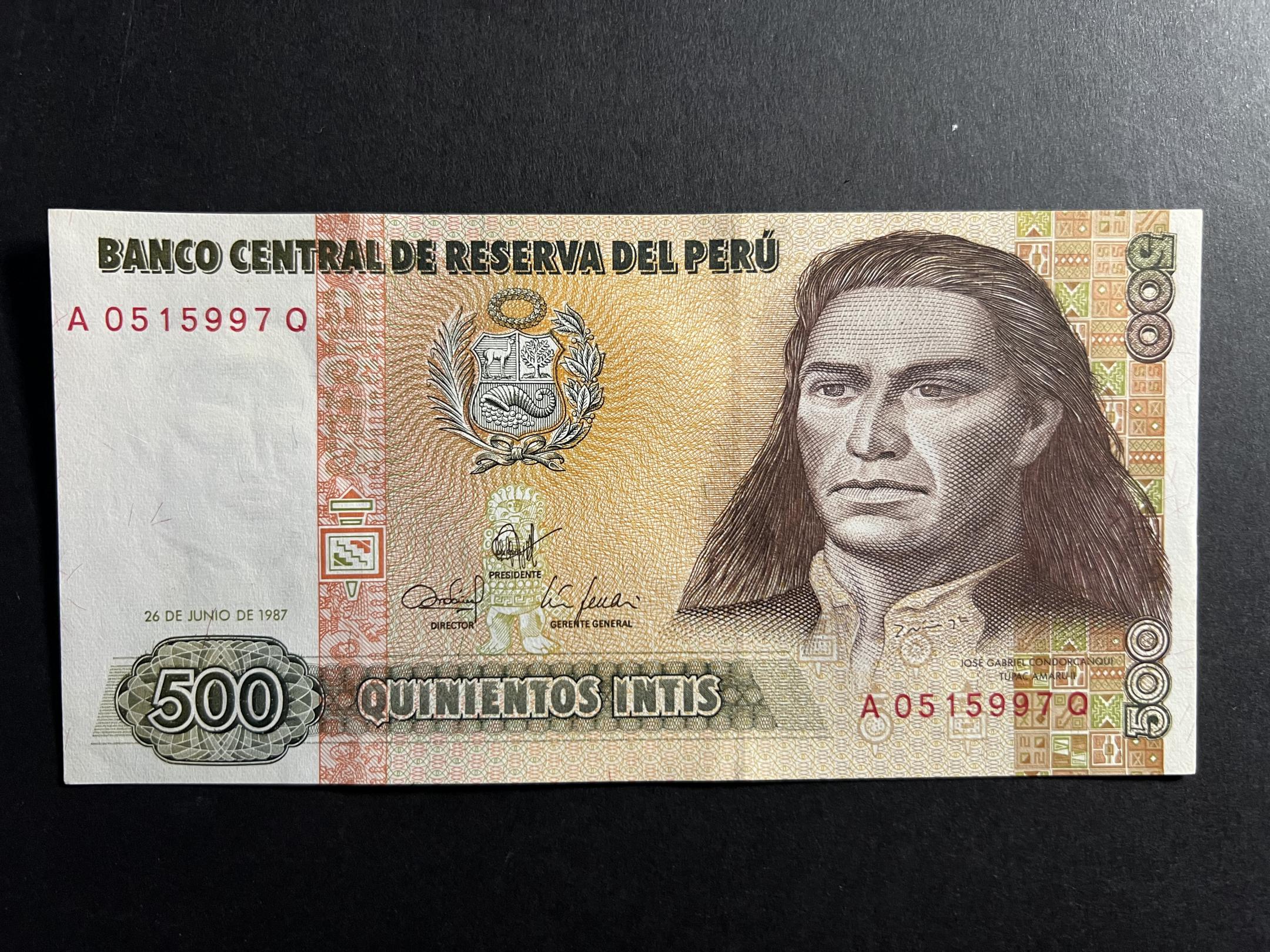 Peru 500 Intis 1987 UNC 