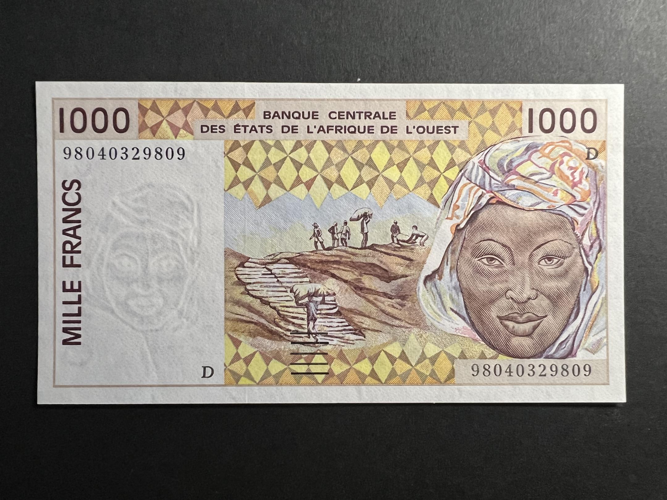 Nyugat-Afrika 1000 Francs 1998 UNC 
