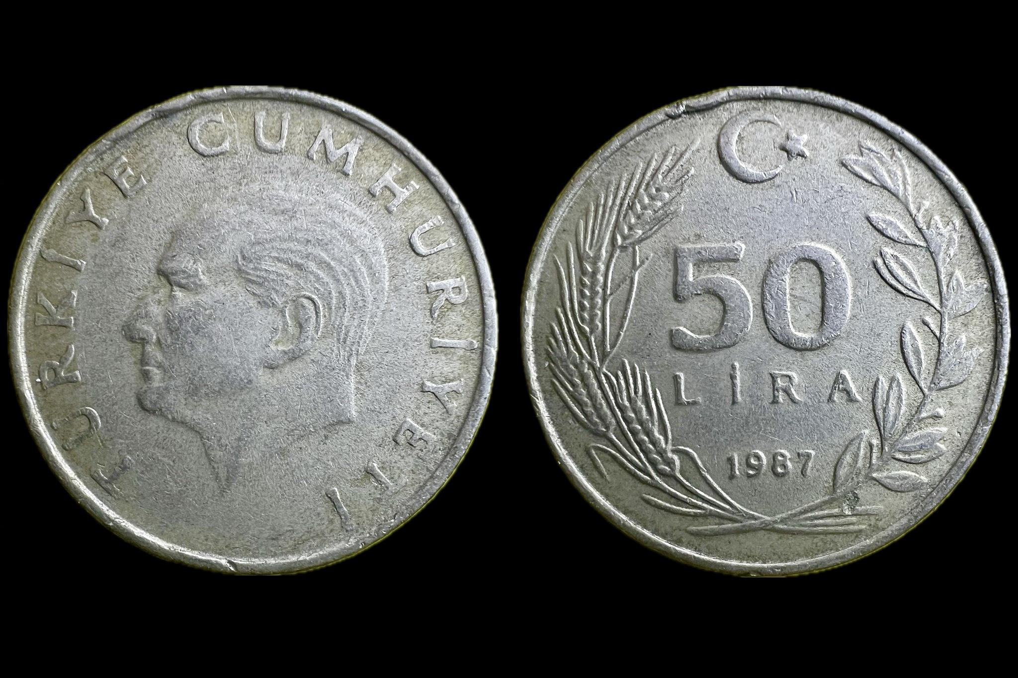 Törökország 50 Líra 1987 Schön 486