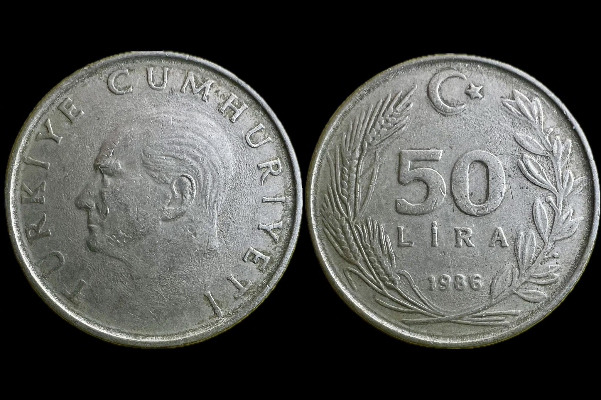 Törökország 50 Líra 1987 Schön 486