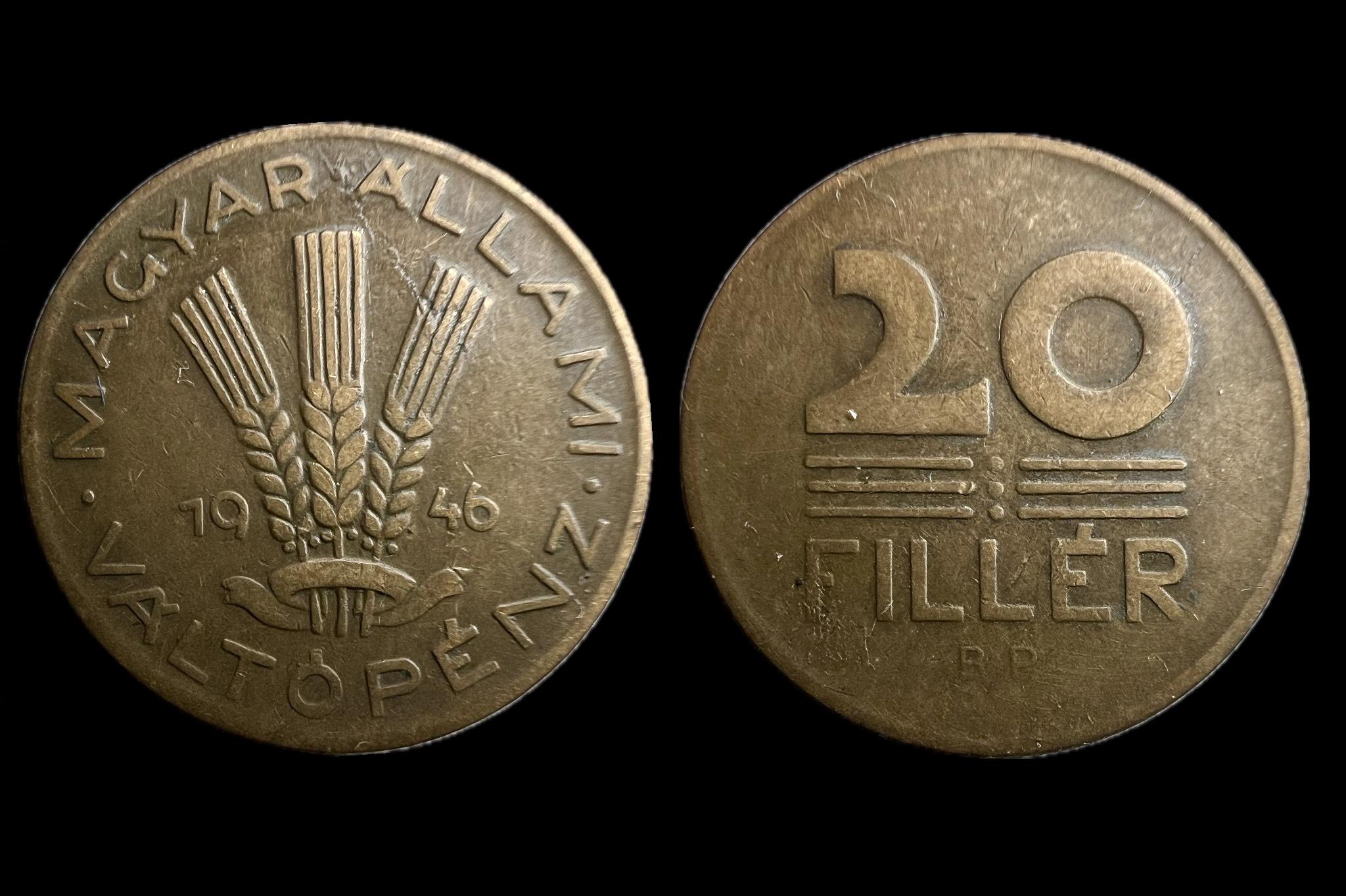 20 fillér (1946) Adamo F4