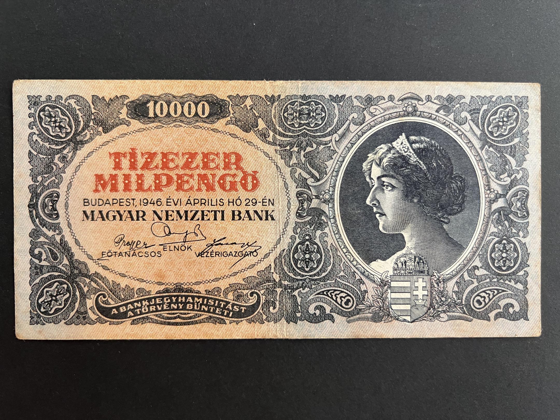 Tízezer Milpengő (1946A) Adamo P29 EF 