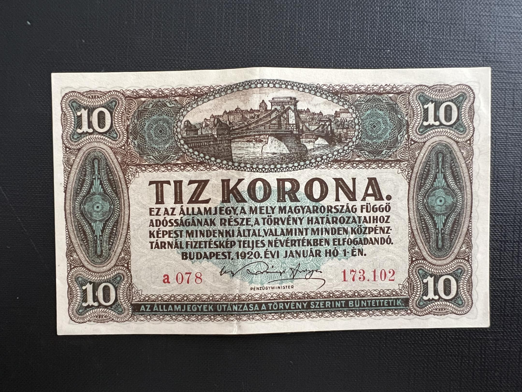 10 Korona (1920) EF Adamo K14 