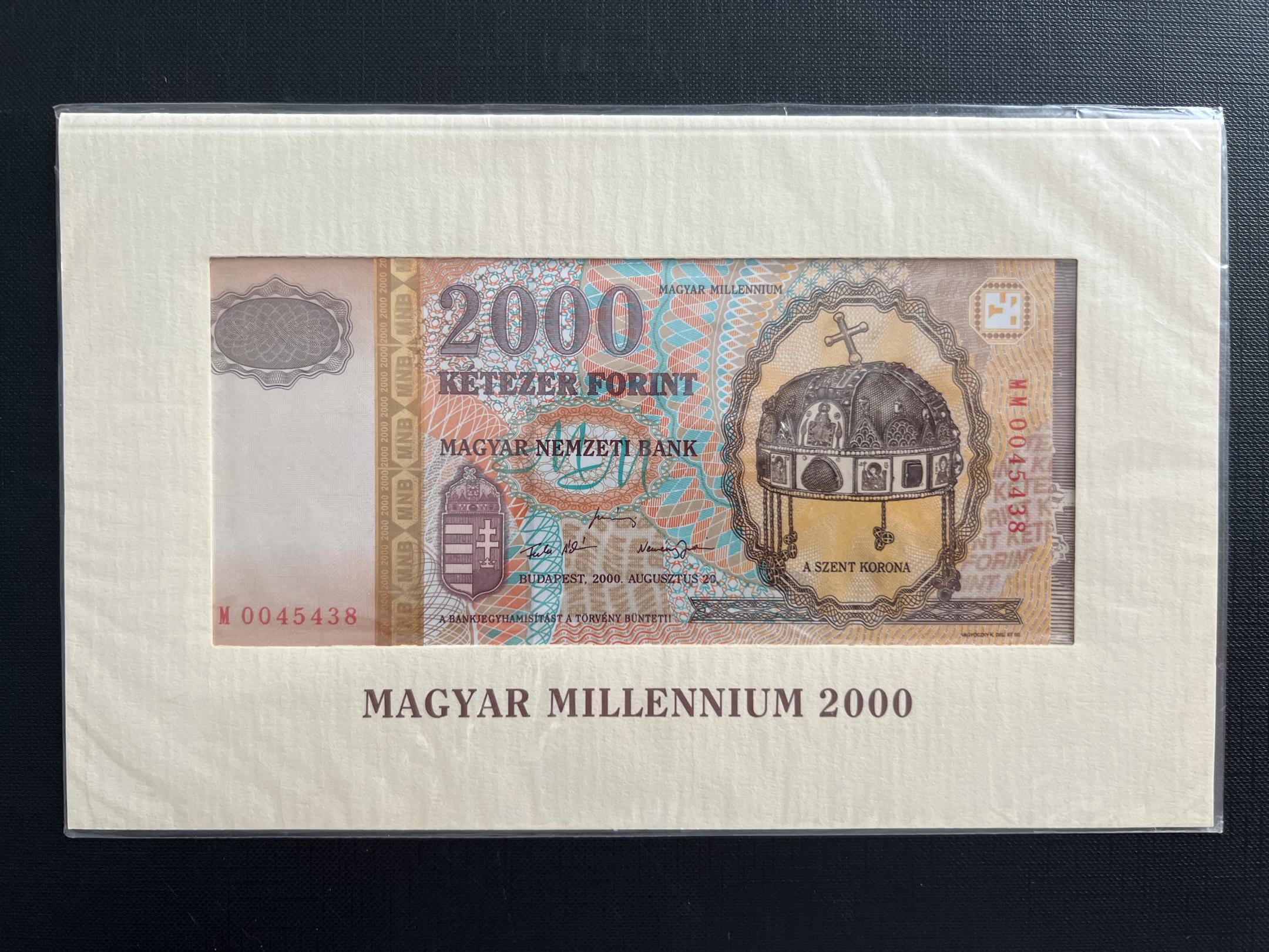 2000. évi Millenniumi 2000 Ft-os UNC 