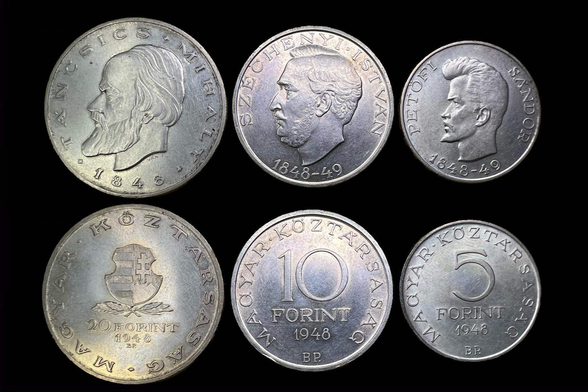 Táncsics sor 5,10,20 Forint 