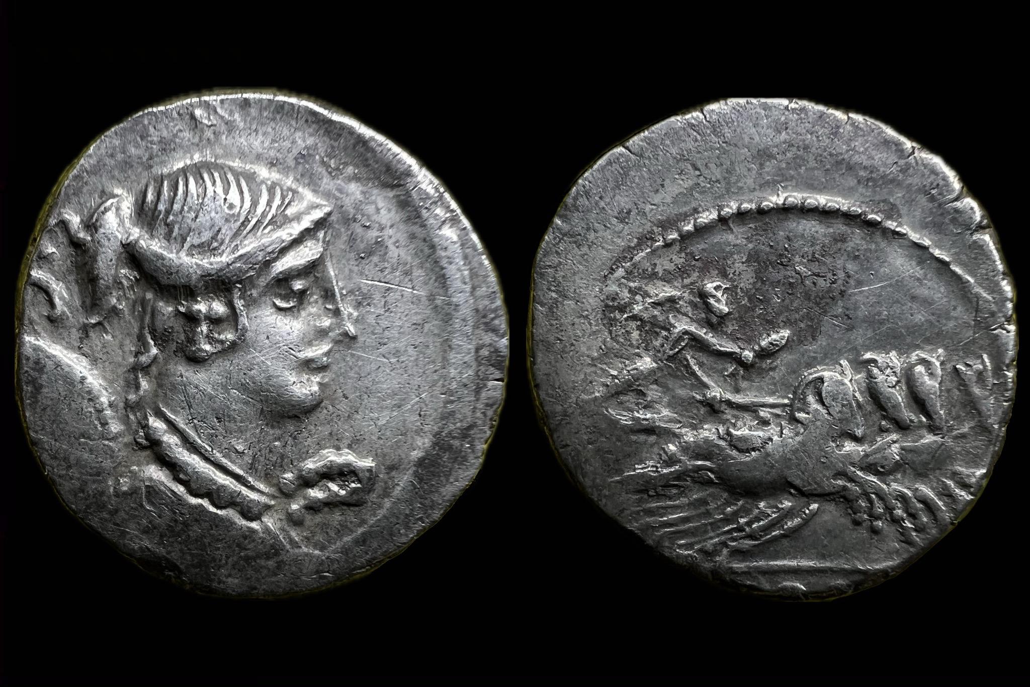 T.Carisius (i.sz.46) Roma dénár RSC Carisia 3 