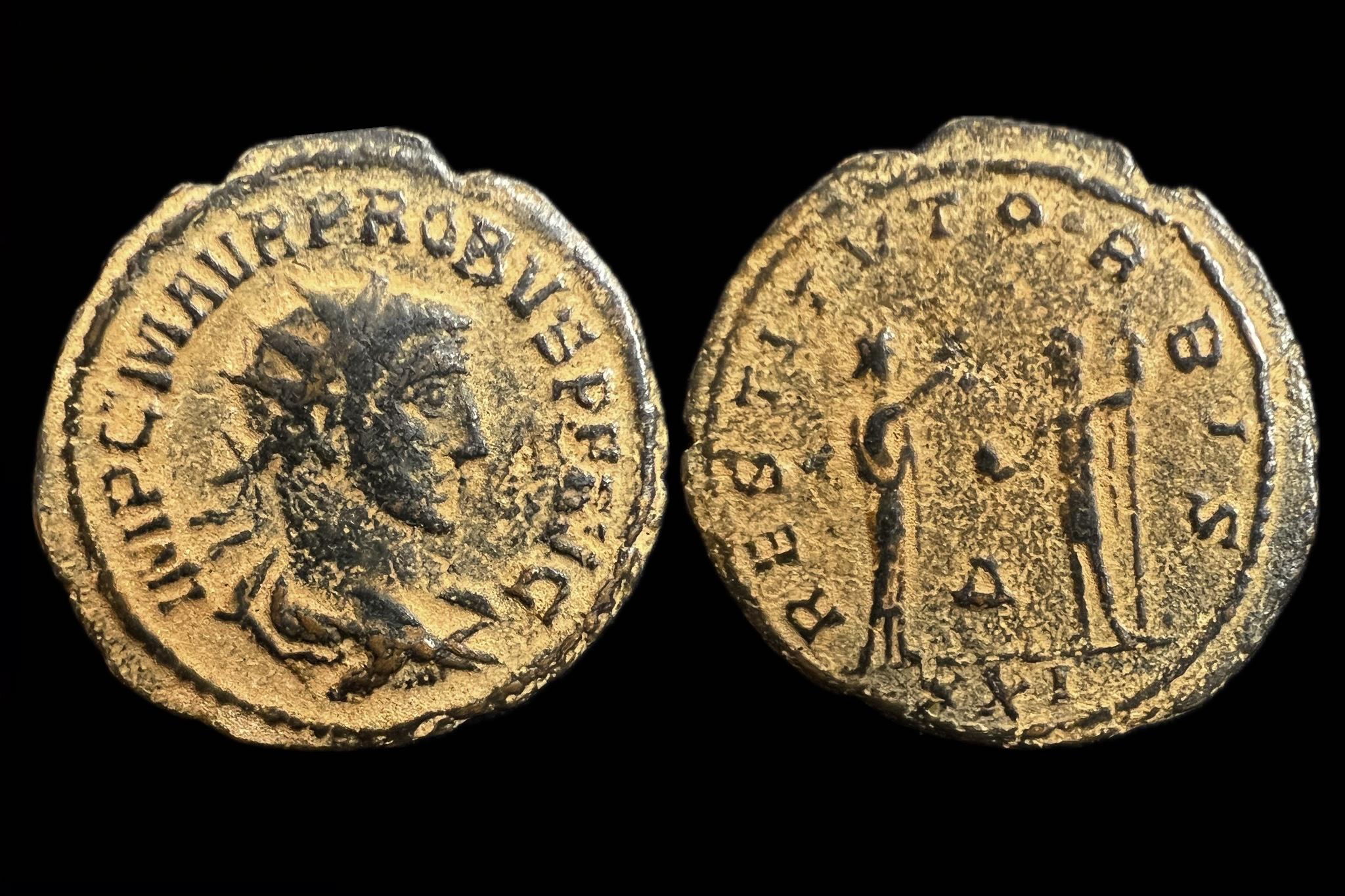 Probus (i.sz.276-282) Æ Antoninian Antiokia sivatagi patina RIC V 925