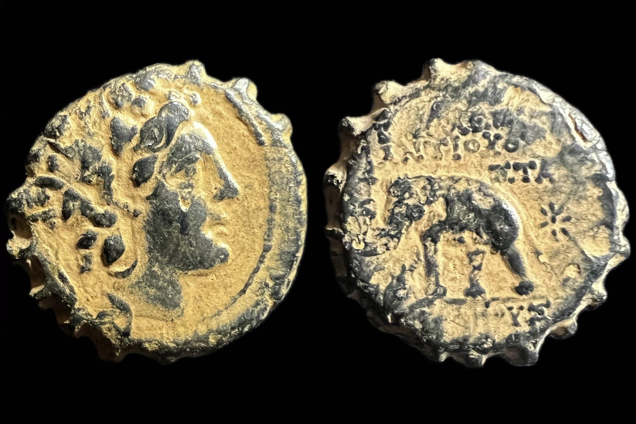 Szeleukida Királyság VI.Antiochos Dionysos (i.e.144-142) Serrate AE ΒΑΣΙΛΕΩΣ ΑΝΤΙΟΧΟΥ _ ΕΠΙΦΑΝΟΥΣ ΔΙΟΝΥΣΟΥ SC 2006c 