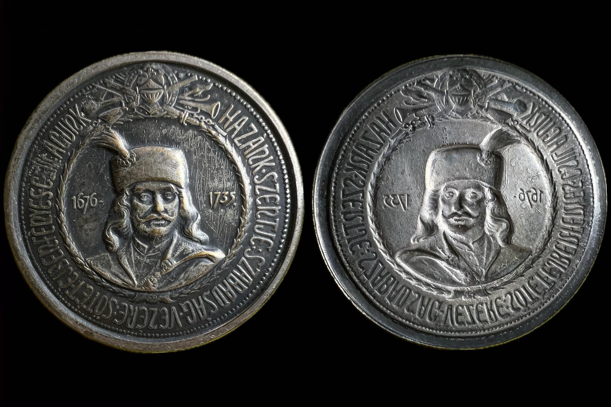  II. Rákóczi Ferenc lemezérem tokban Érem 1675-1735 Hazánk szentje,szabadság vezére, sötét éjben fényes csillagunk 