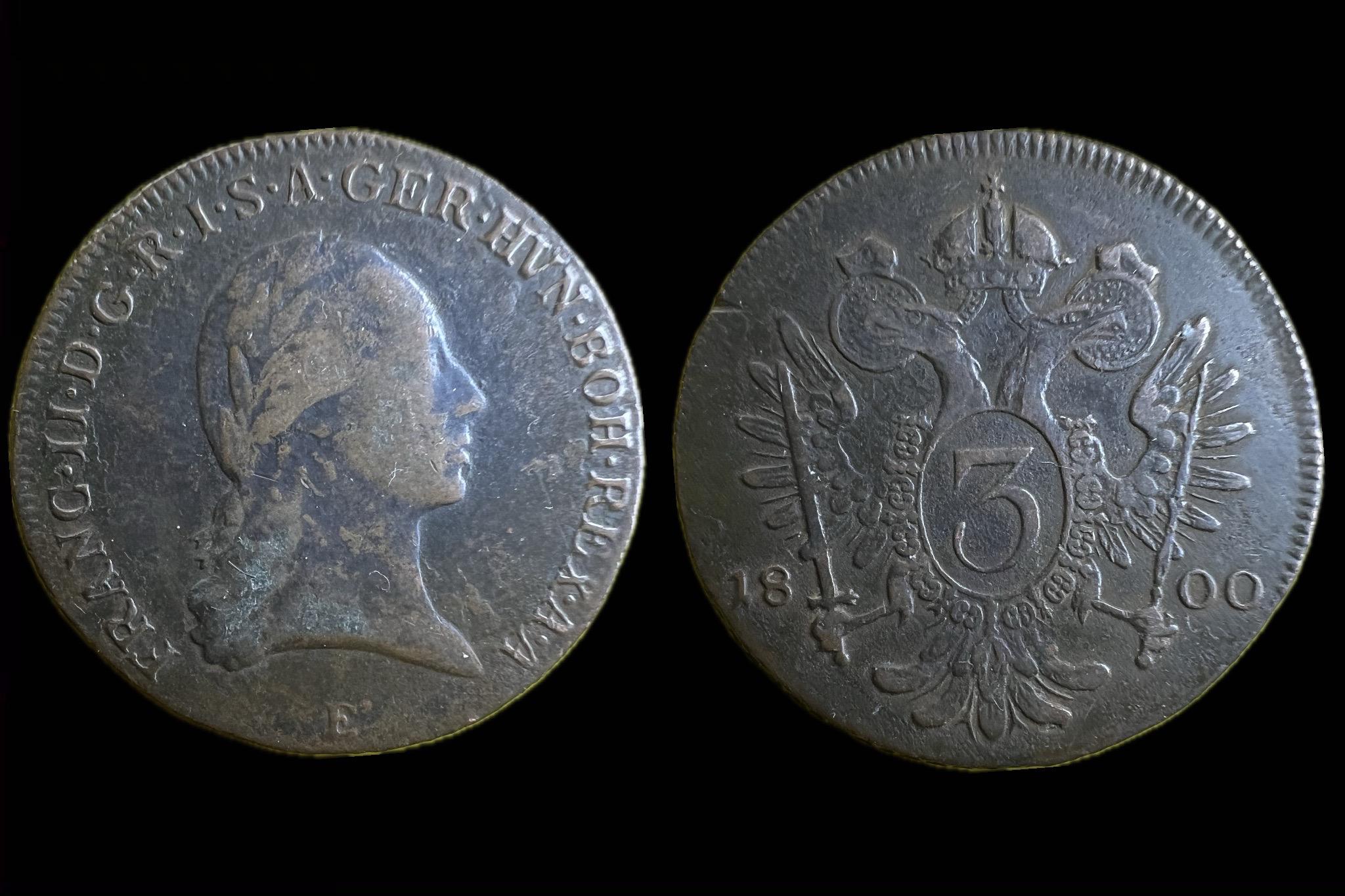 Ferenc 3 Krajcár 1800 E Herinek 1030 