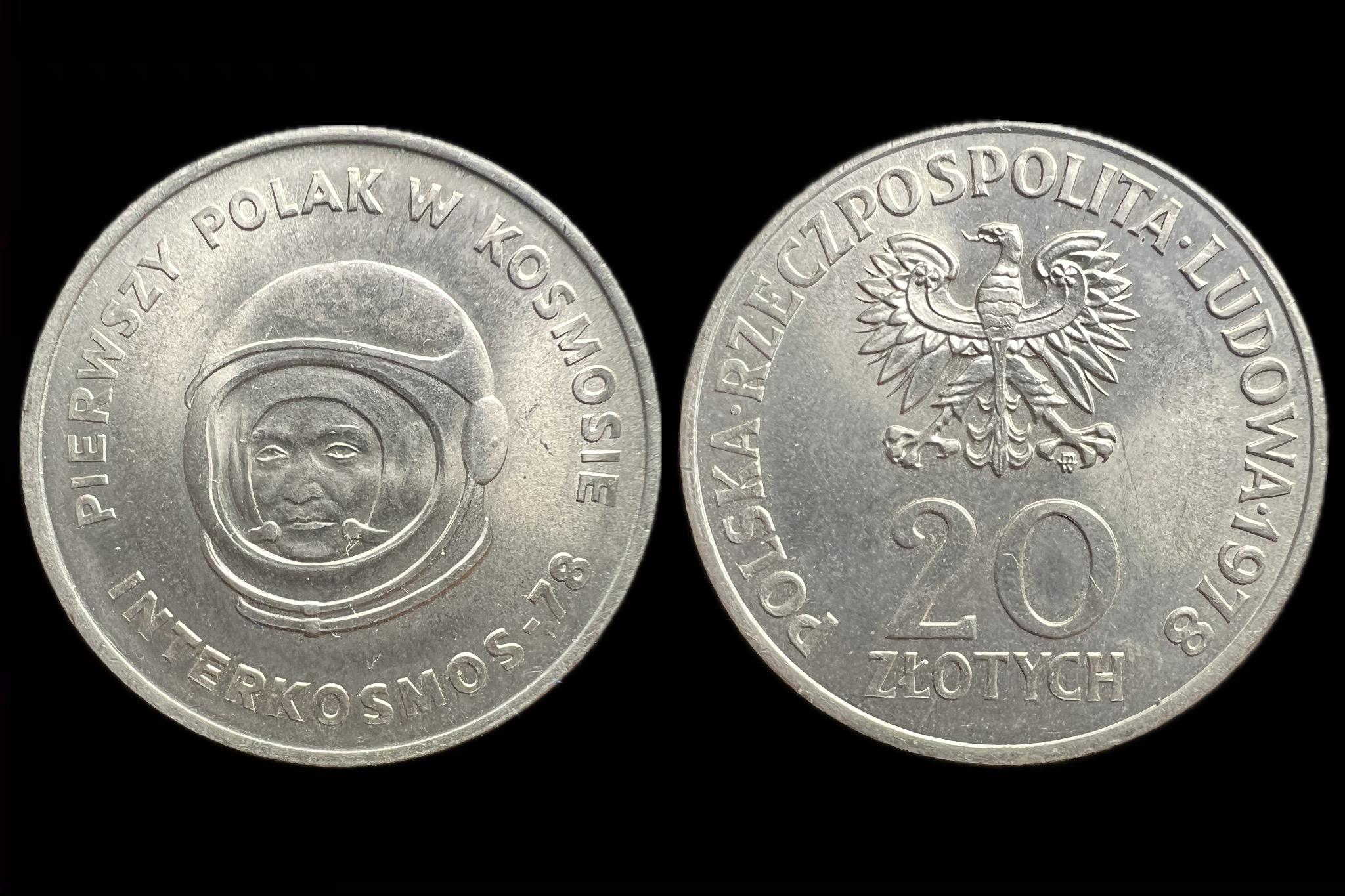 Lengyelország 20 Zloty Schön 90 UNC Intercosmos 
