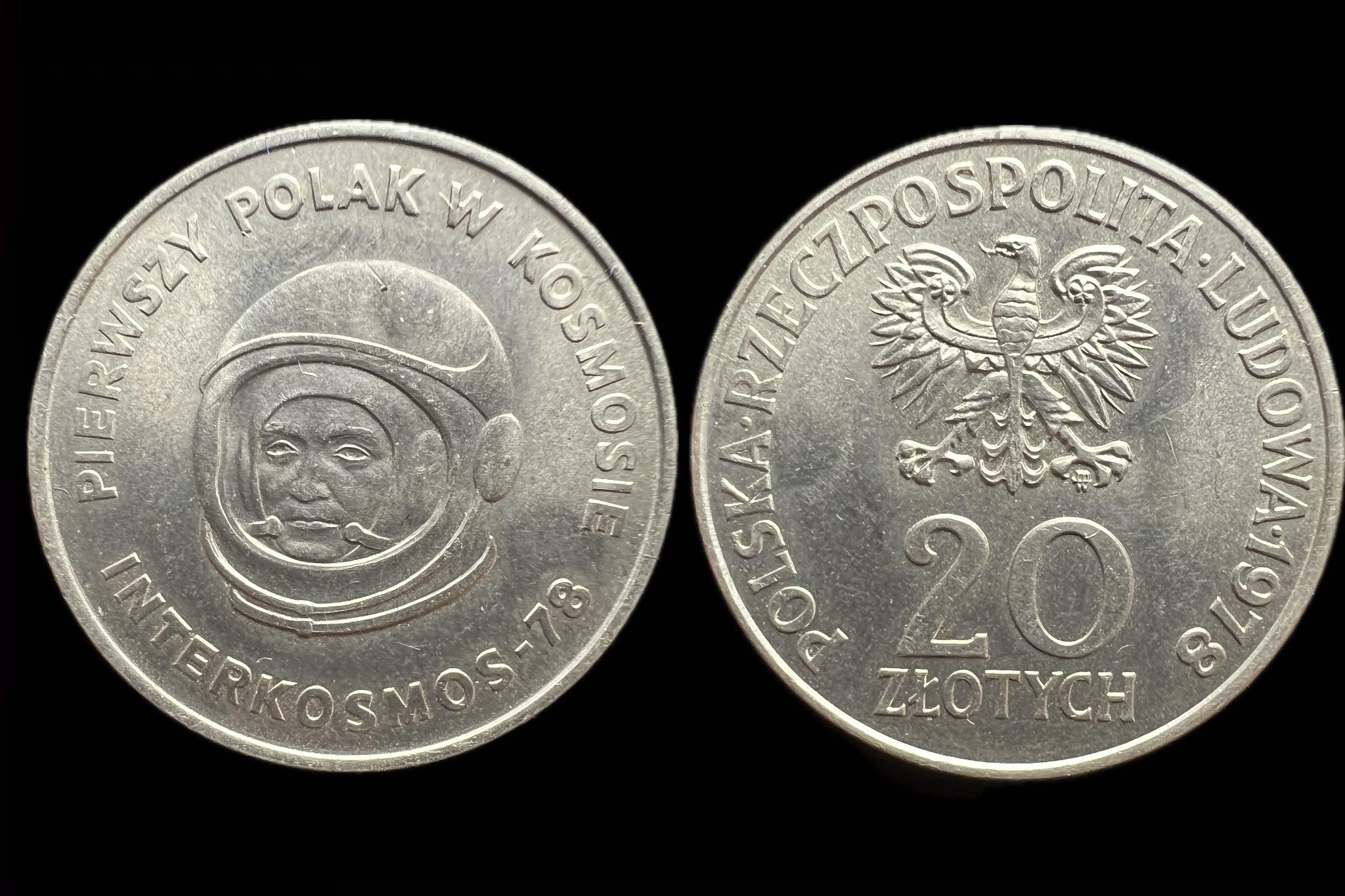 Lengyelország 20 Zloty 1978 Schön 90 UNC Intercosmos 