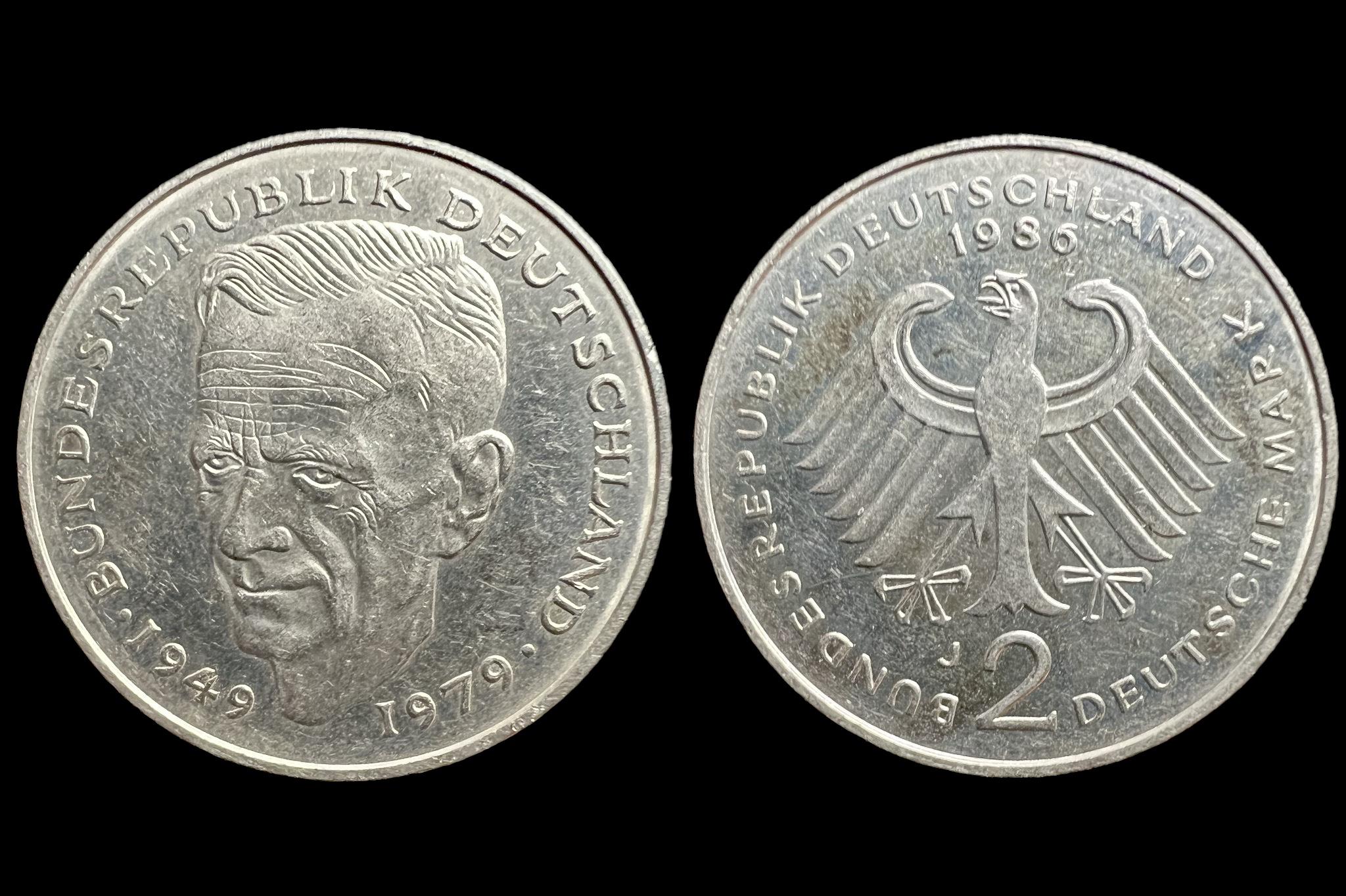 Németország 2 Márka 1986 J KM 149