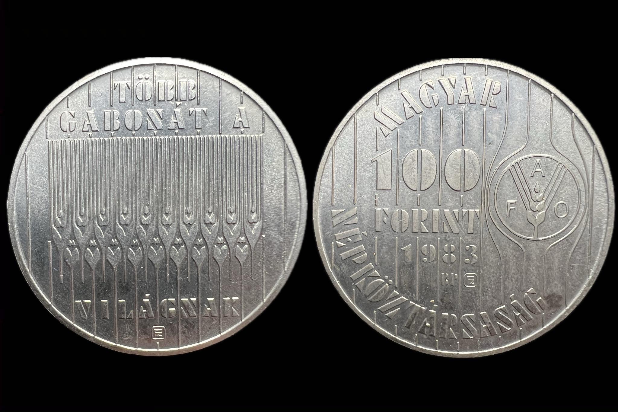 Magyar Népköztársaság 100 Forint 1983 BP Adamo EM72 aUNC FAO II.