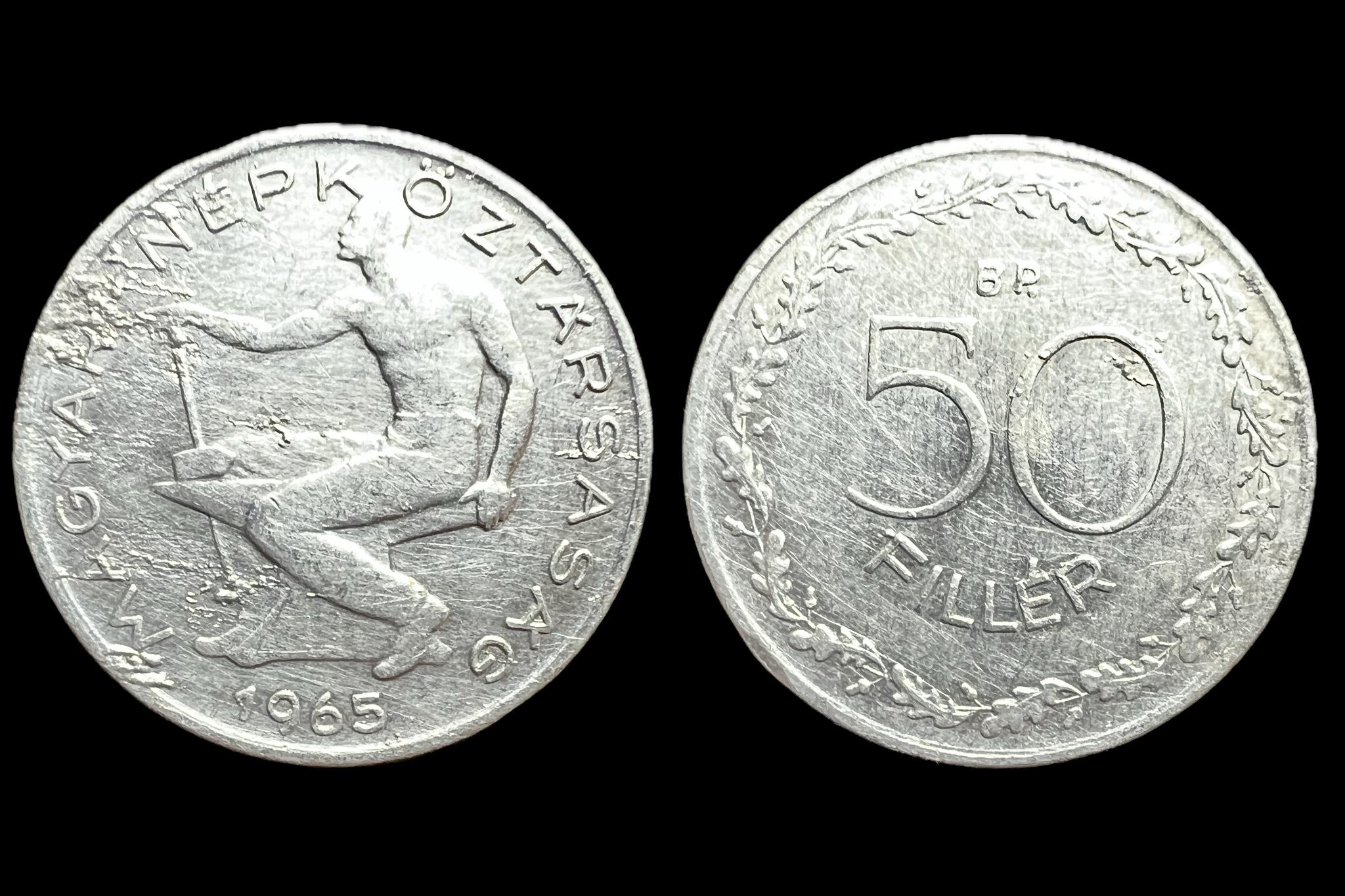 Magyar Népköztársaság 50 Fillér 1965 BP  Adamo F5.1 