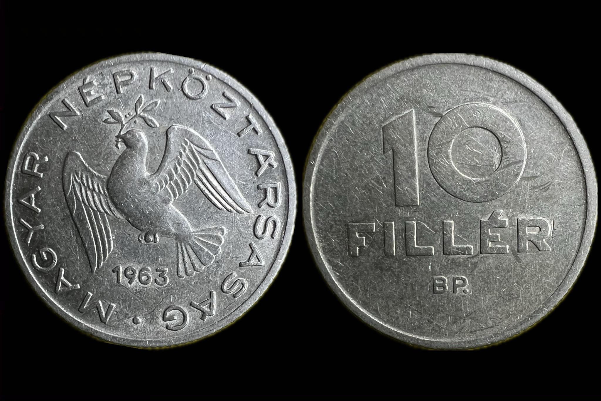 Magyar Népköztársaság 10 Fillér 1963 BP Adamo  F3.1