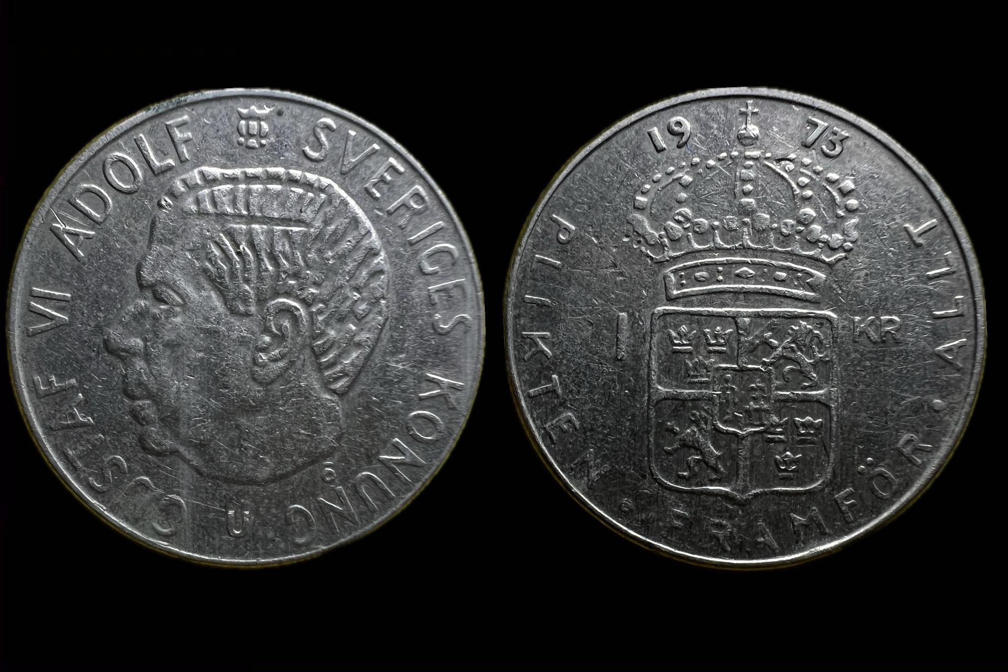 Svédország 1 Korona 1973 KM826a 