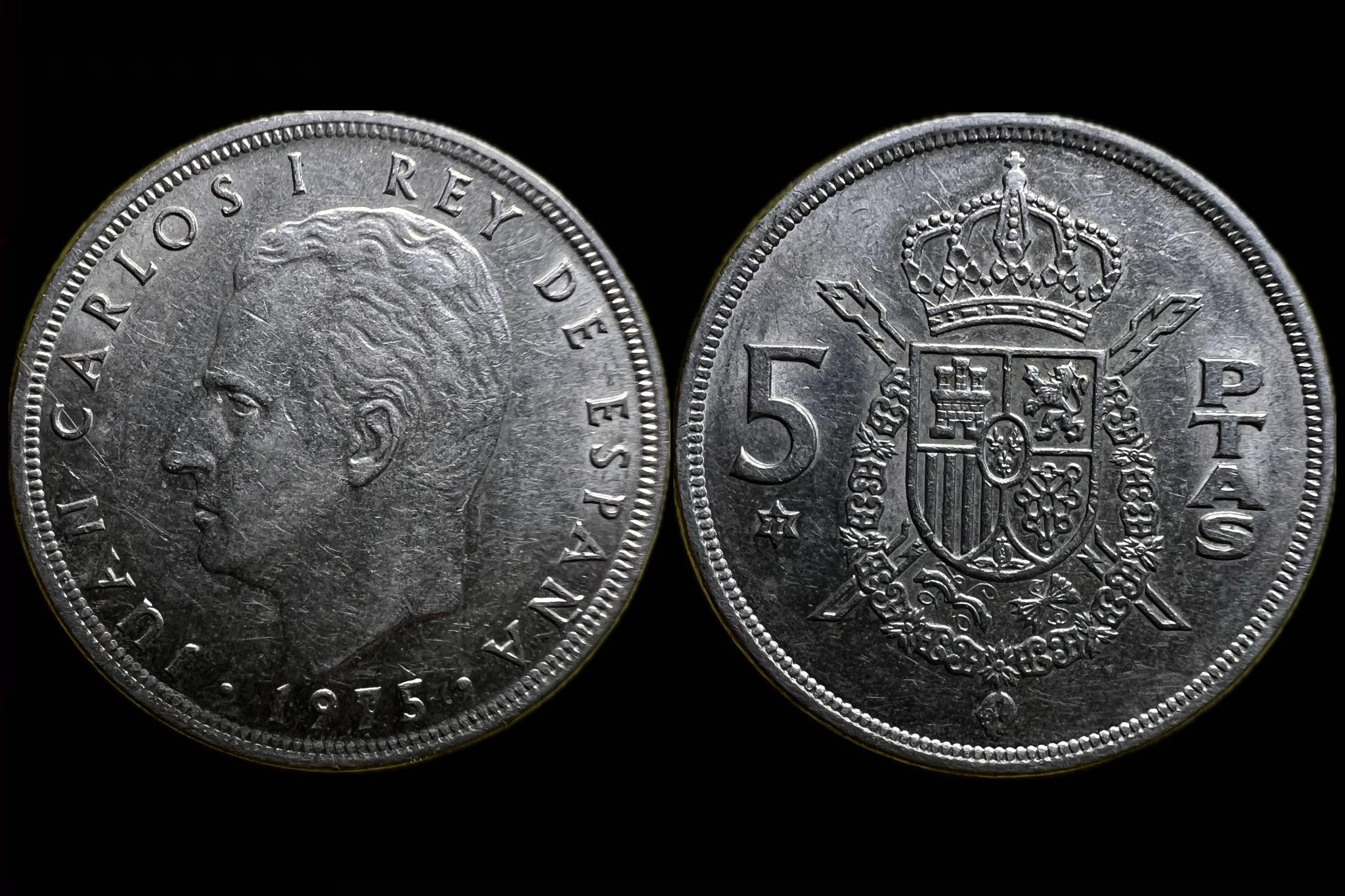 Spanyolország 5 Pesetas 1975  KM807 