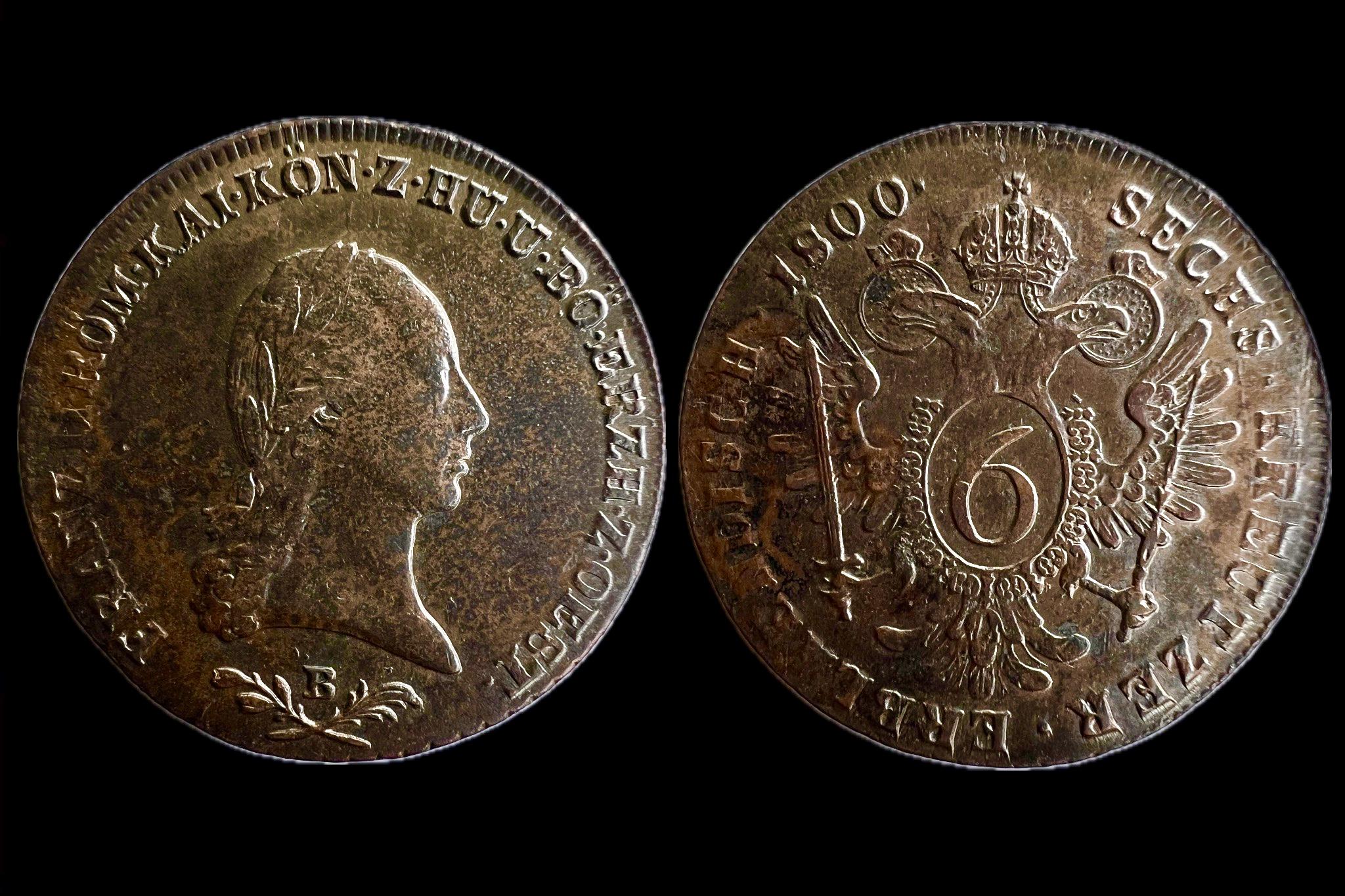 Ferenc 6 Krajcár 1800 B Adamo C5 aUNC 